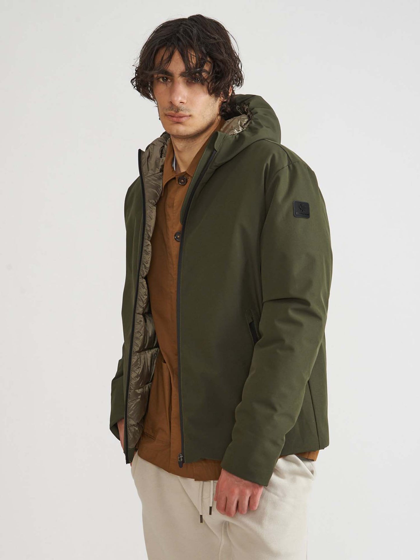 GIUBBINO CARIGNAN CORTO CANADIAN DA UOMO VERDE MILITARE