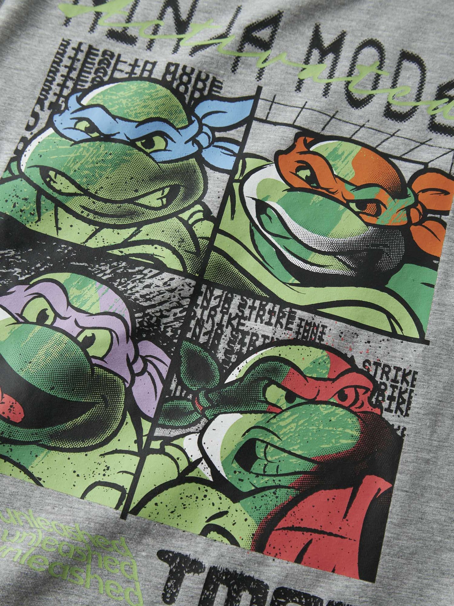 T-shirt unisex bambino Name It con stampa Ninja Turtles grigia
