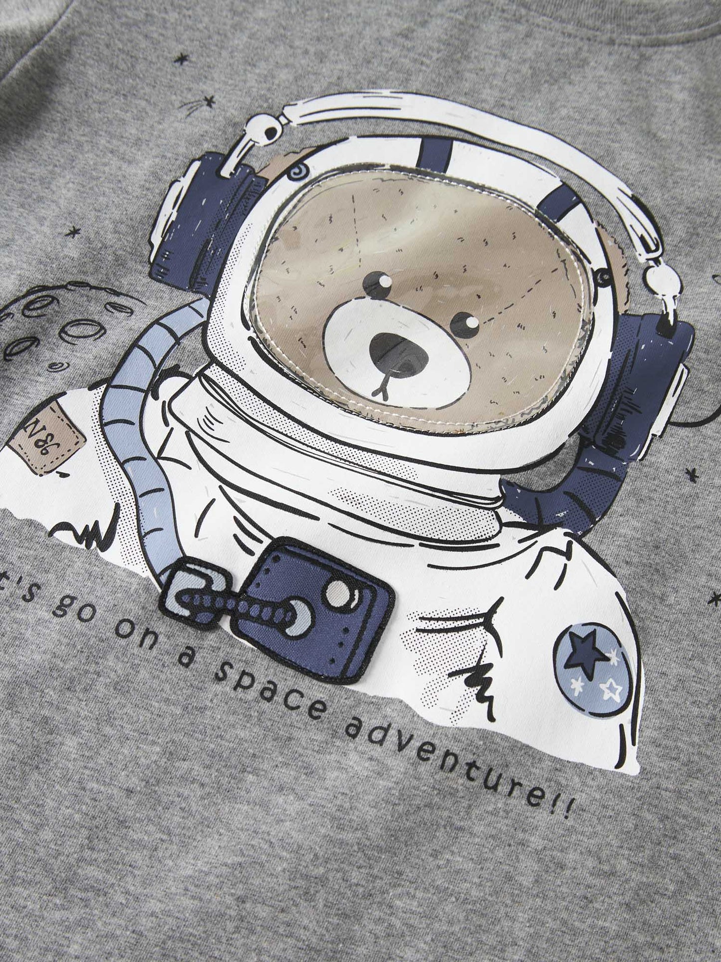 T-shirt grigia da bambino/a Name It in cotone morbido