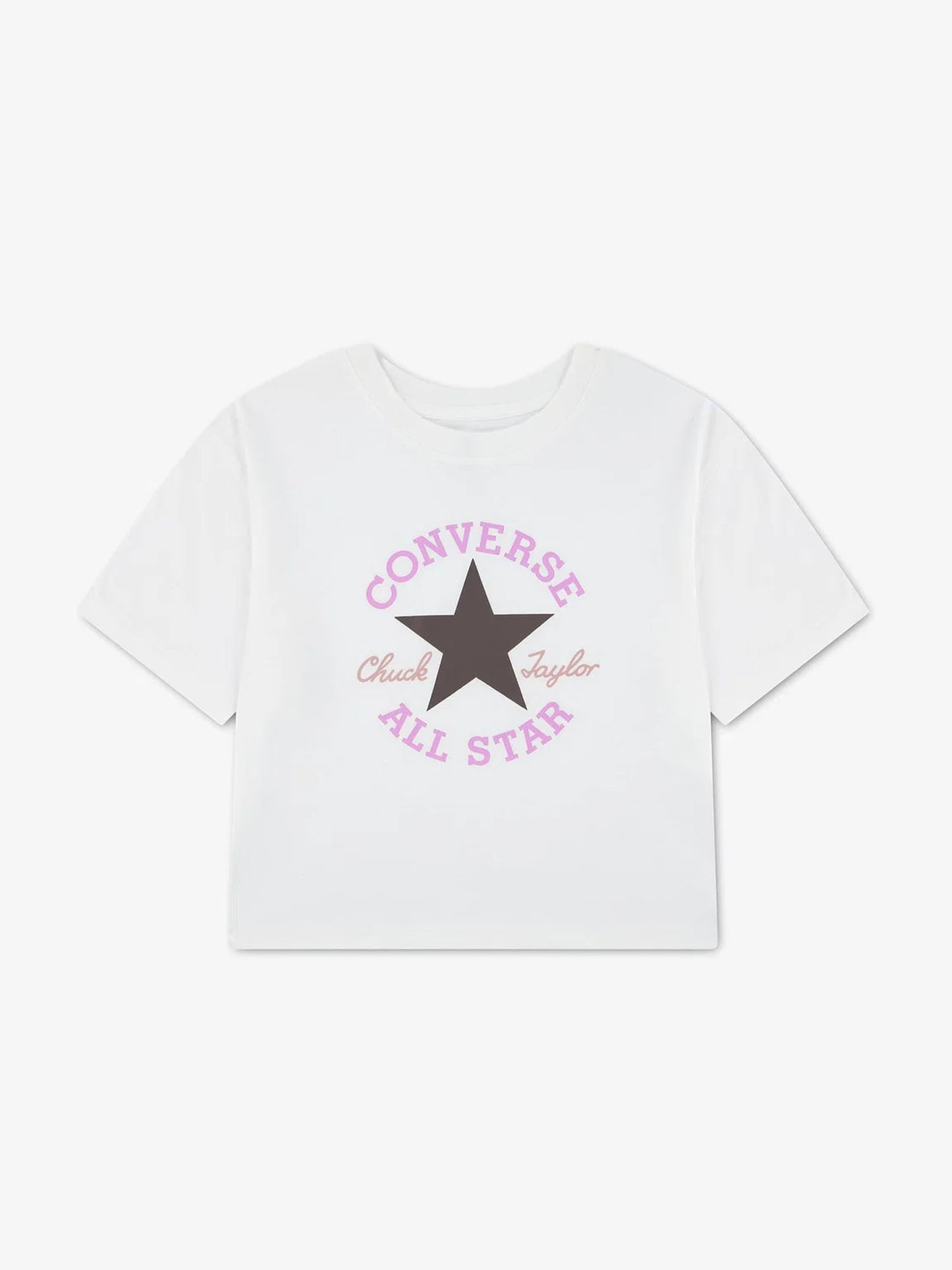 Converse 4CG896 W70, t-shirt a maniche lunghe Unisex bambino bianca