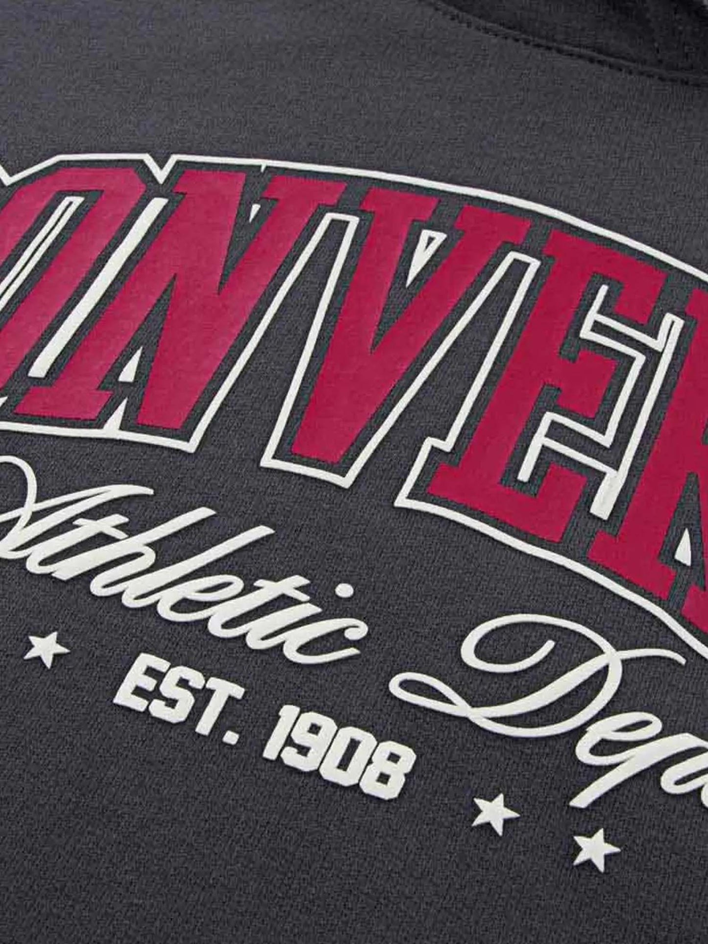 FELPA CON CAPPUCCIO CONVERSE ALL STAR DA BAMBINA GRIGIO