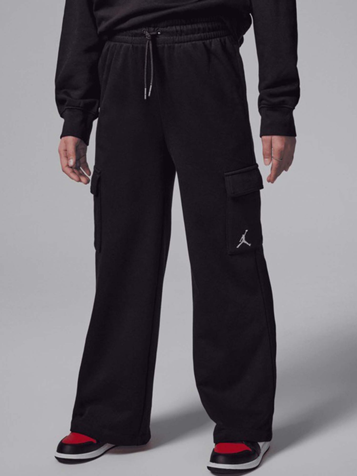 PANTALONE CARGO JORDAN DA BAMBINA NERO