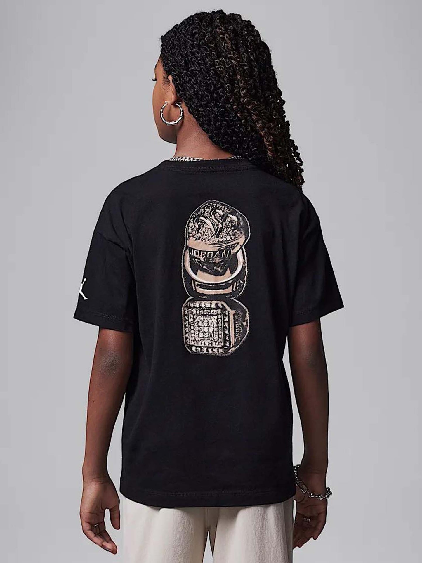 T-SHIRT JORDAN DA BAMBINA NERO