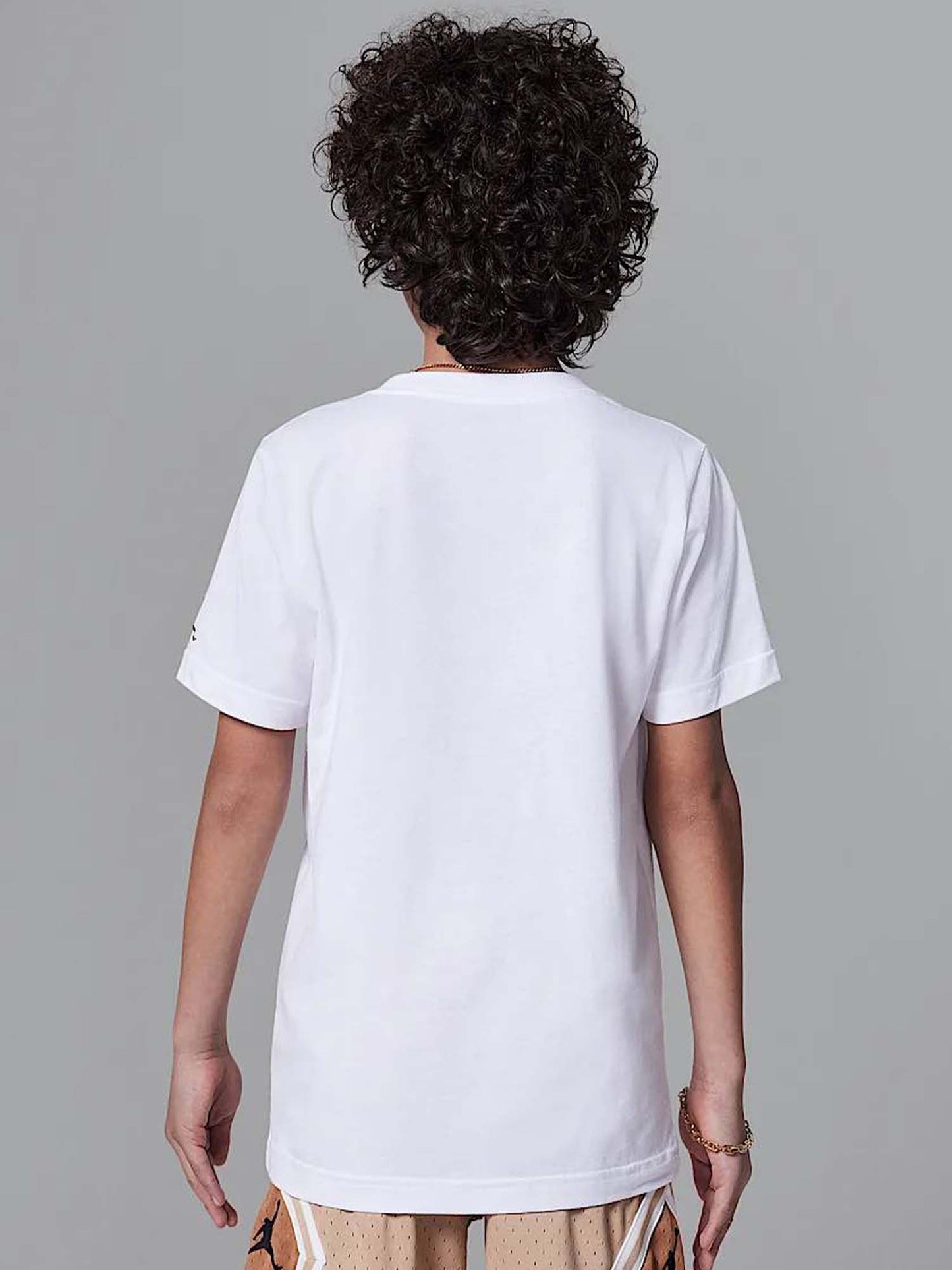 T-SHIRT GIROCOLLO JORDAN DA BAMBINO BIANCO