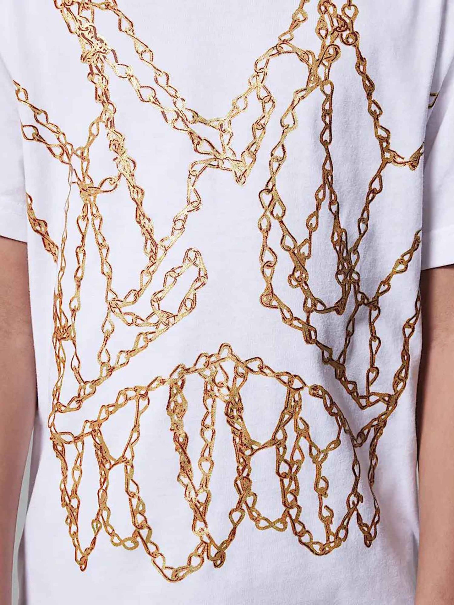 T-SHIRT GIROCOLLO JORDAN DA BAMBINO BIANCO