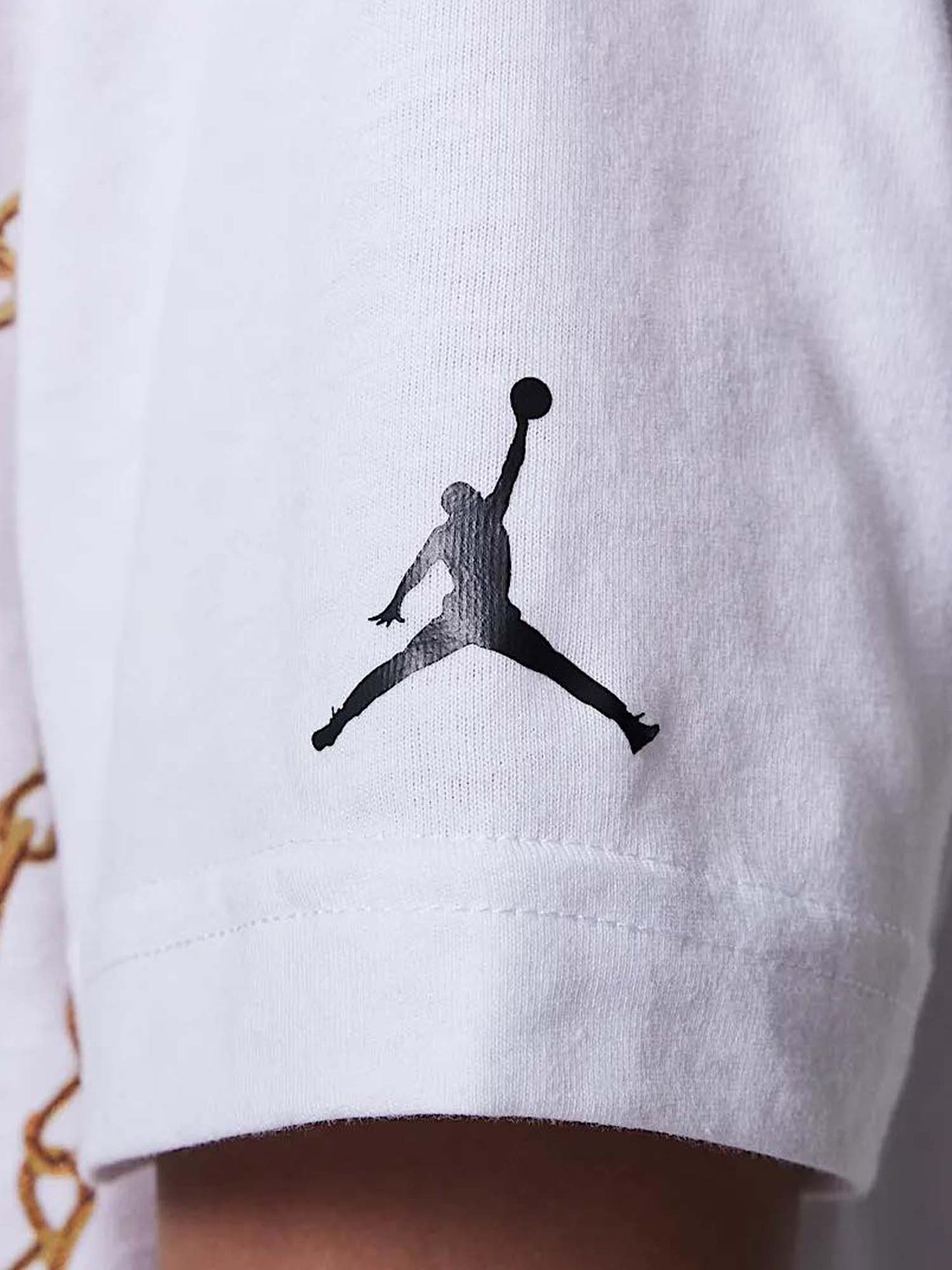 T-SHIRT GIROCOLLO JORDAN DA BAMBINO BIANCO