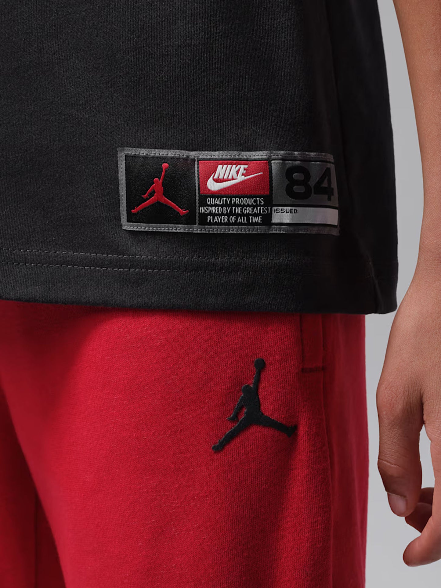 Nike Jordan B, t-shirt sportiva unisex bambino grigia