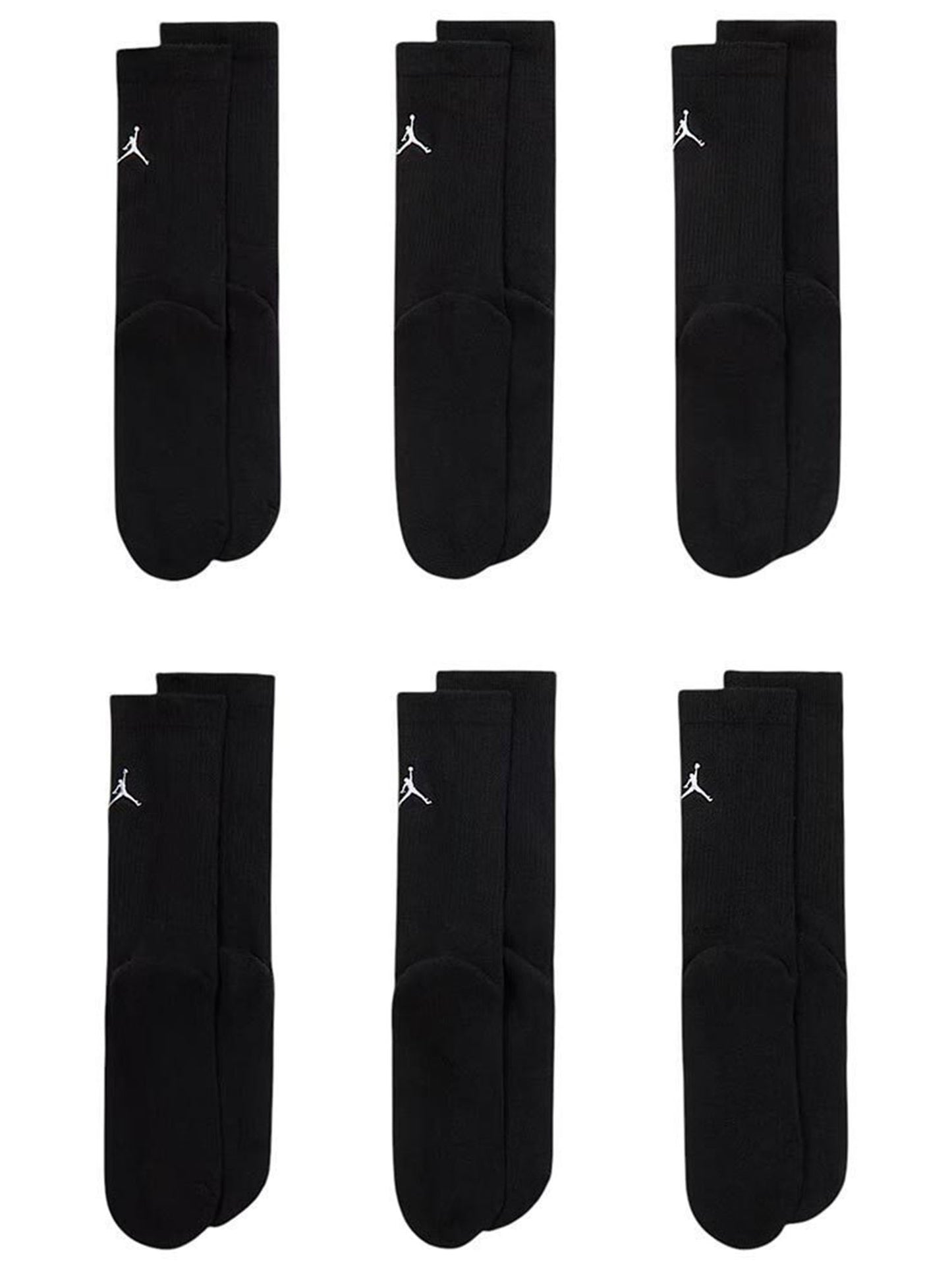 CALZE 6 PAIA JORDAN DA BAMBINI NERO