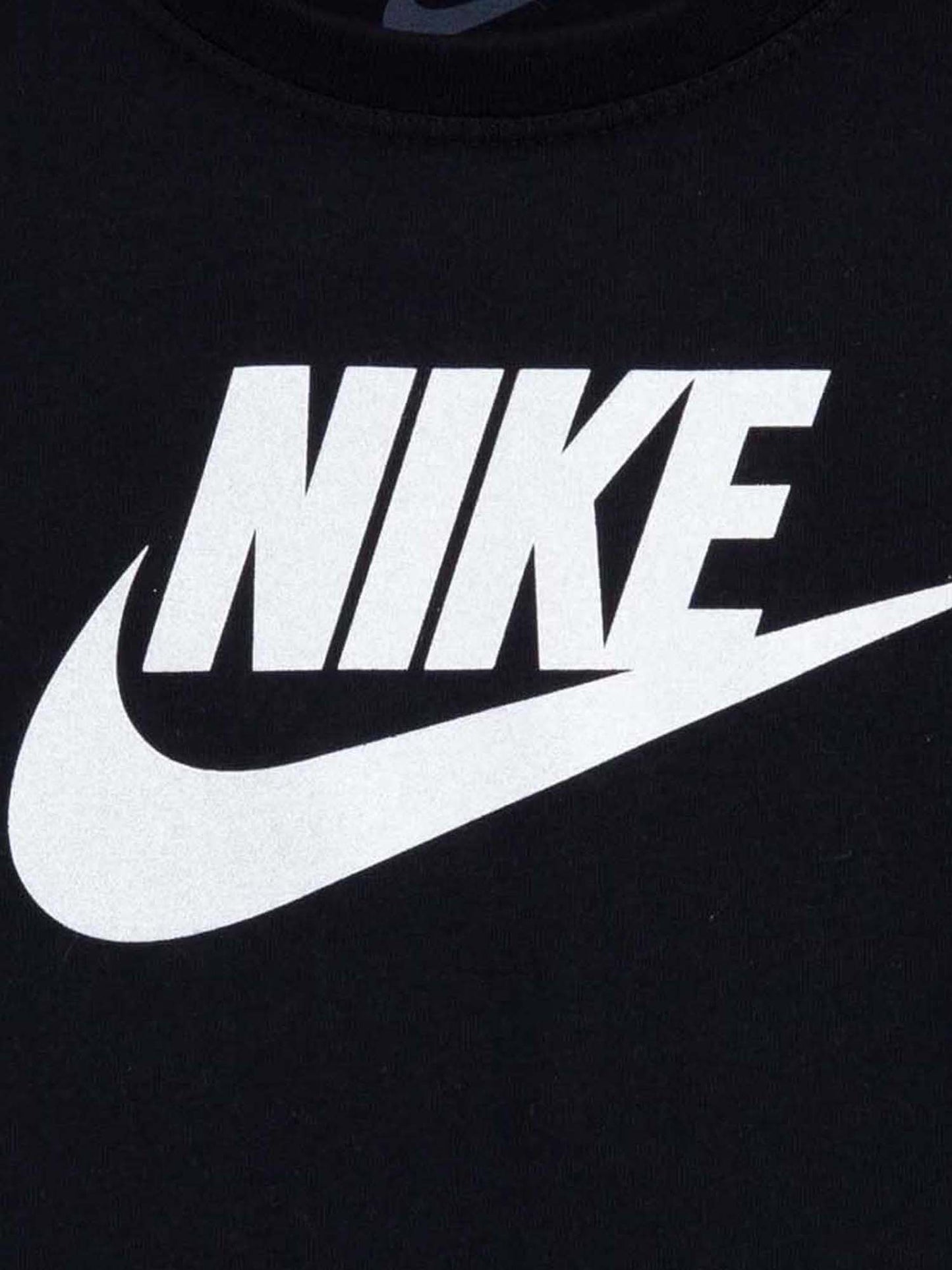 T-SHIRT CON LOGO GLITTERATO NIKE DA BAMBINA NERO