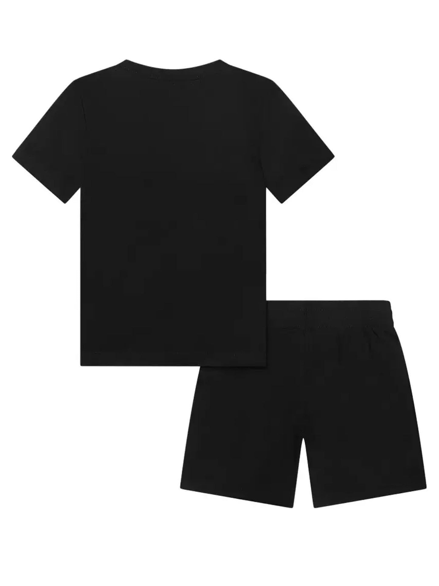 Nike completo sportivo unisex bambino nero in cotone e poliestere