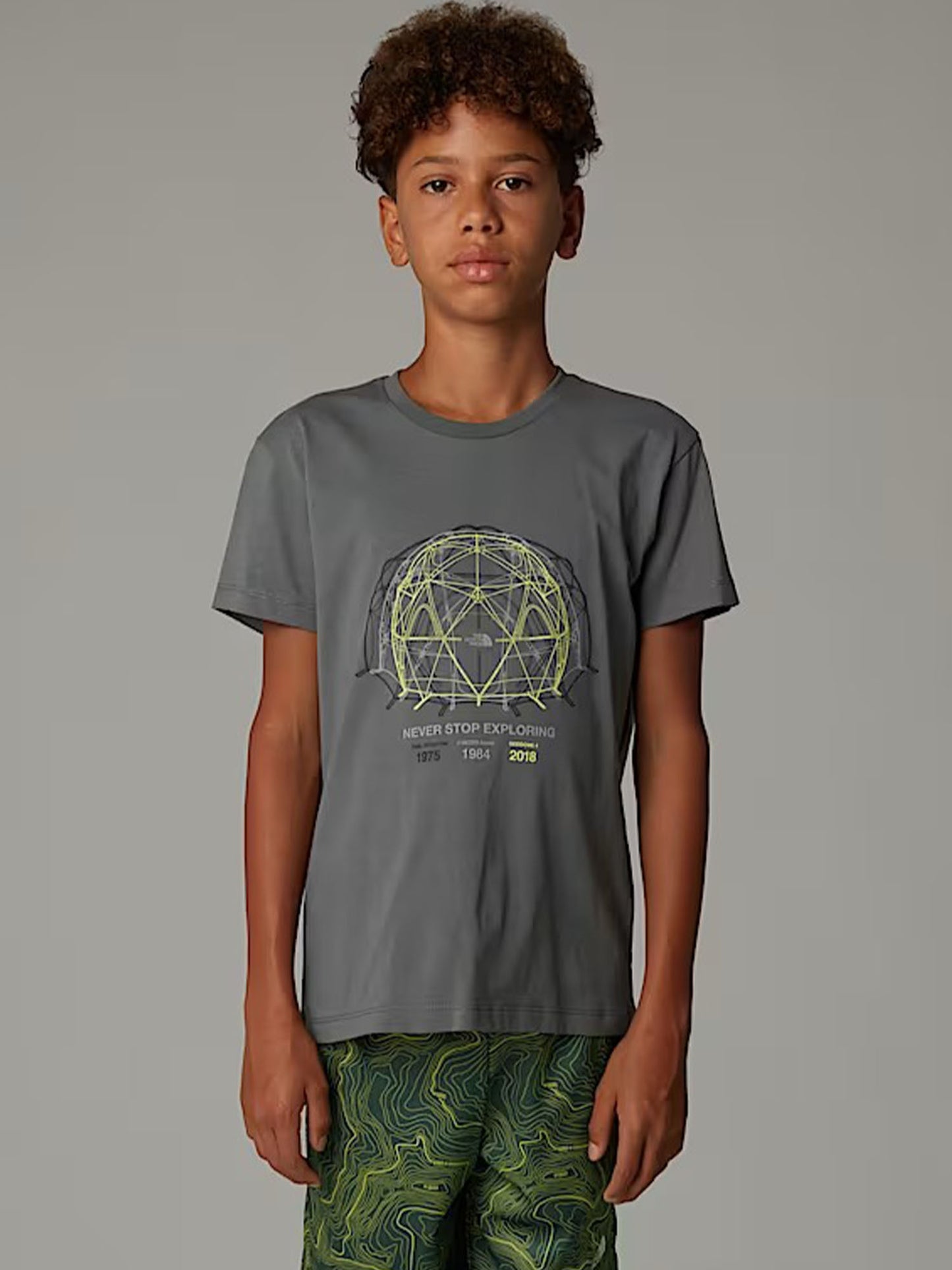 T-SHIRT GRAPHIC RELAX THE NORTH FACE BAMBINO FUMO