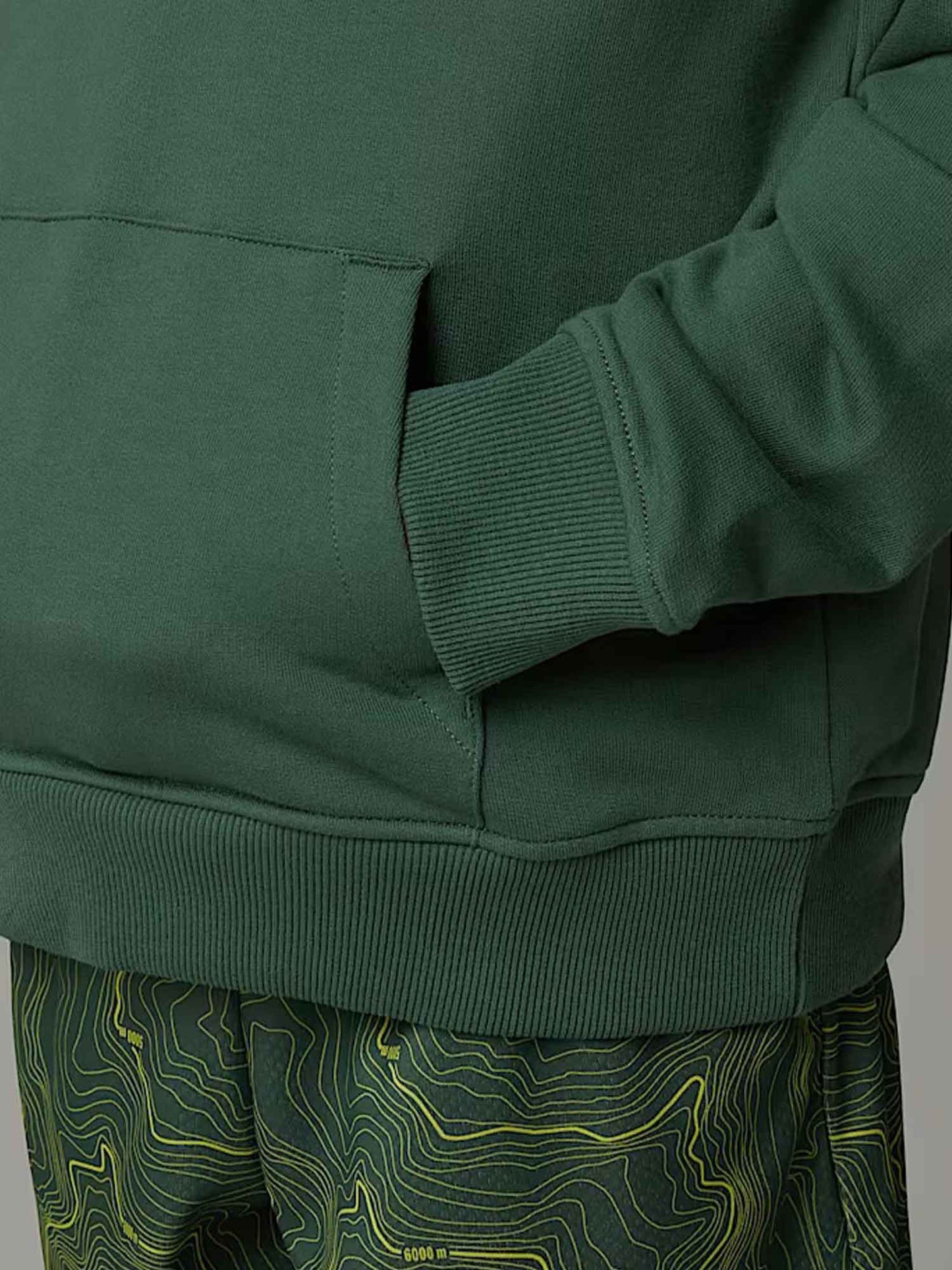 FELPA CON CAPPUCCIO GRAPHIC RELAX THE NORTH FACE BAMBINO VERDE