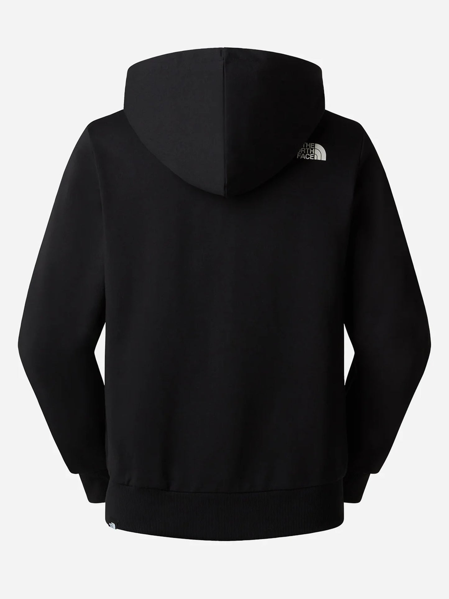 Felpa The North Face Blanca con zip integrale nera da uomo