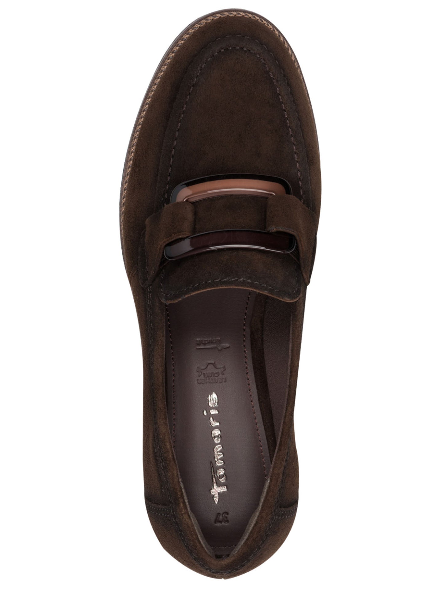 Tamaris Leather Slipper, mocassino da donna marrone