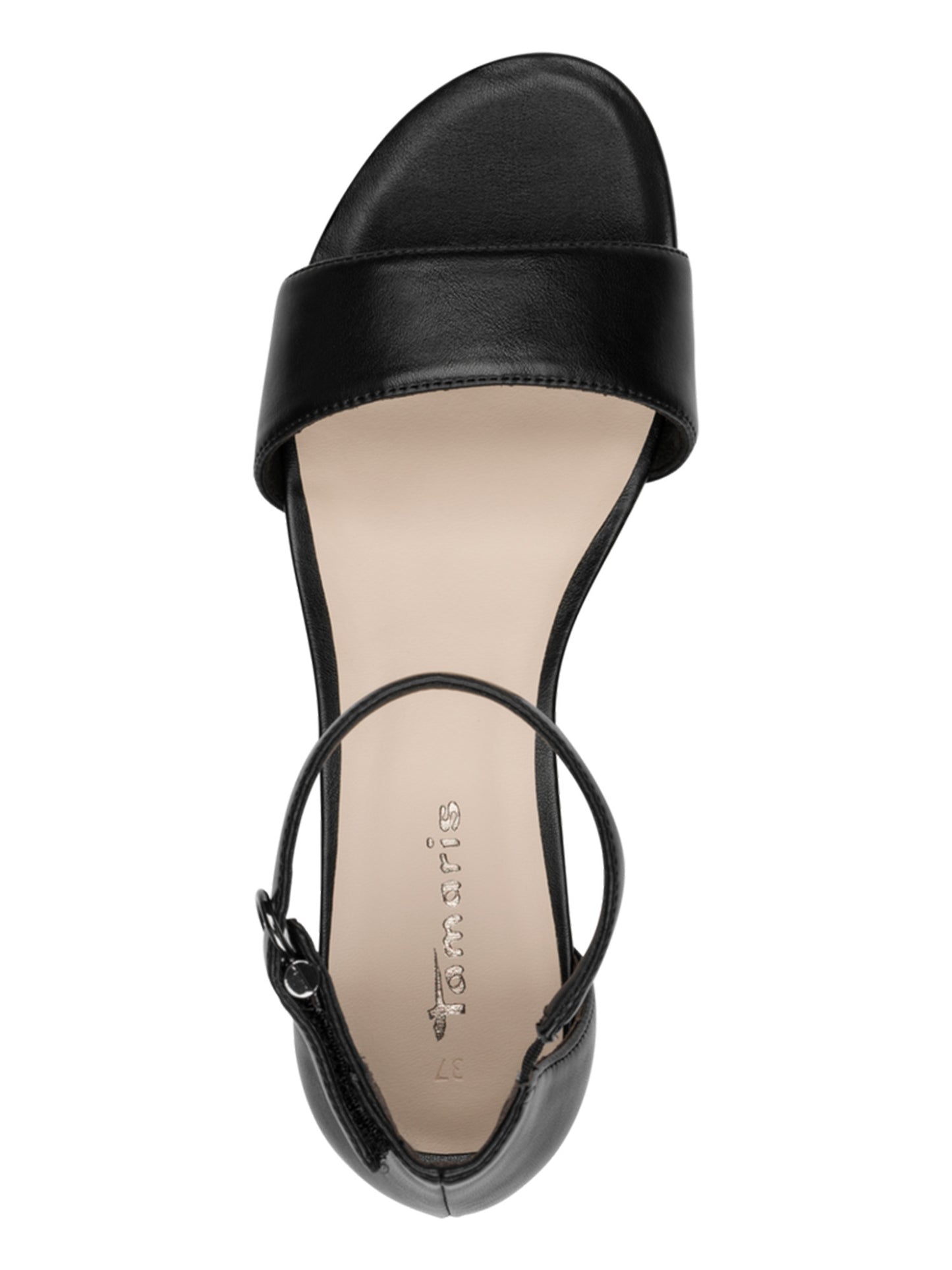Tamaris sandalo nero donna con tacco medio elegante e versatile