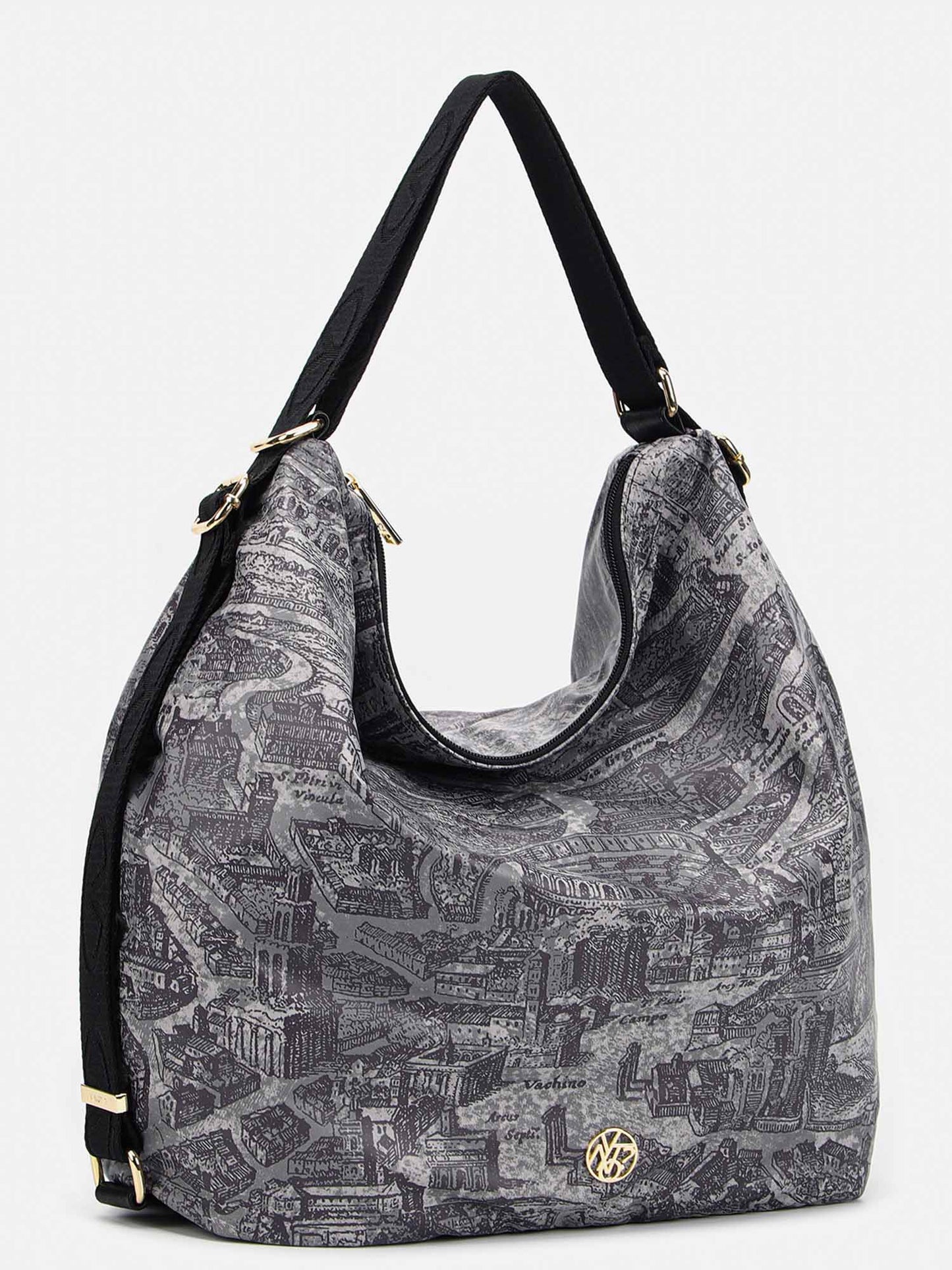 BORSA DOUBLE BAG YNOT? DA DONNA GRIGIO