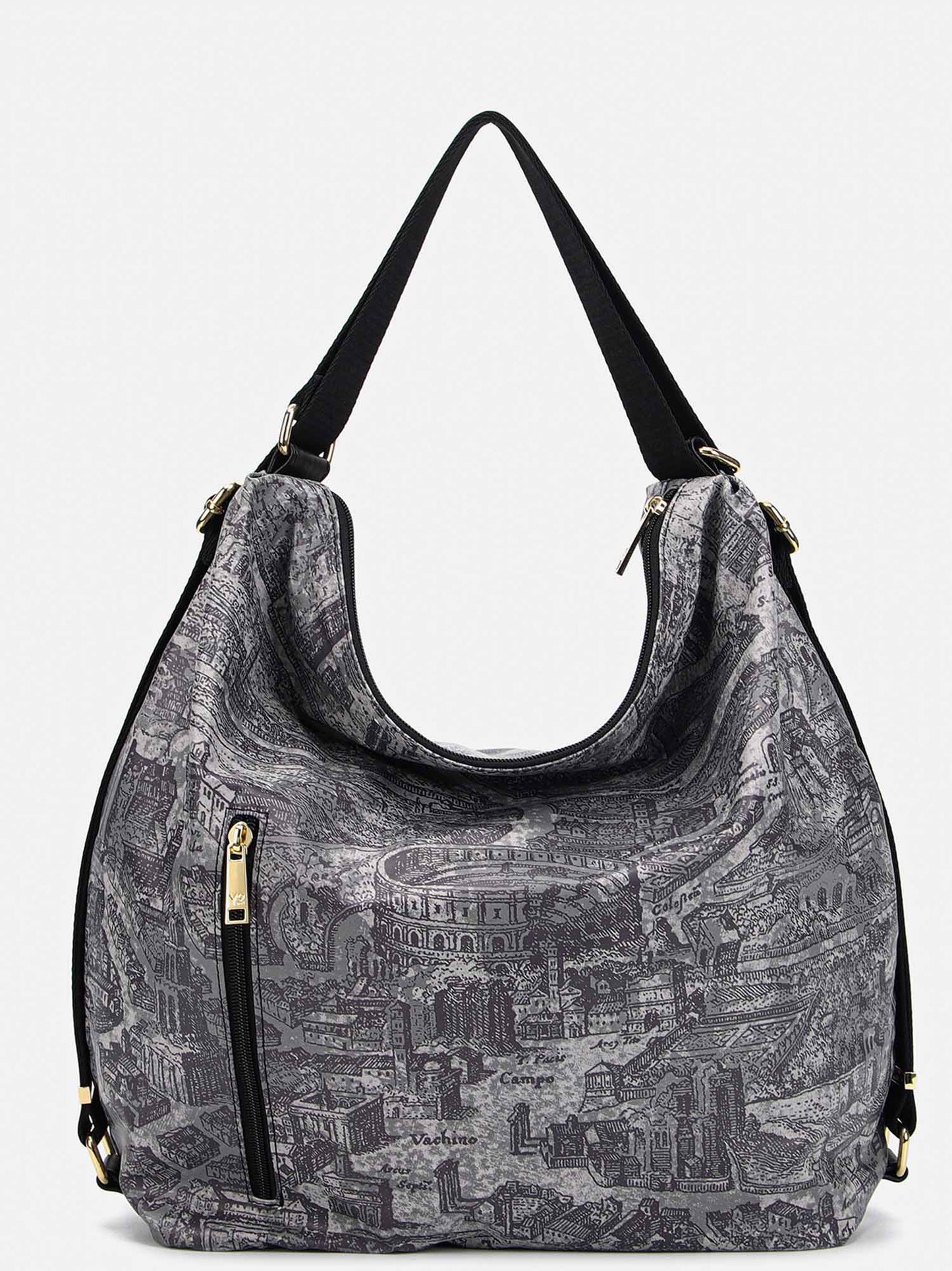 BORSA DOUBLE BAG YNOT? DA DONNA GRIGIO