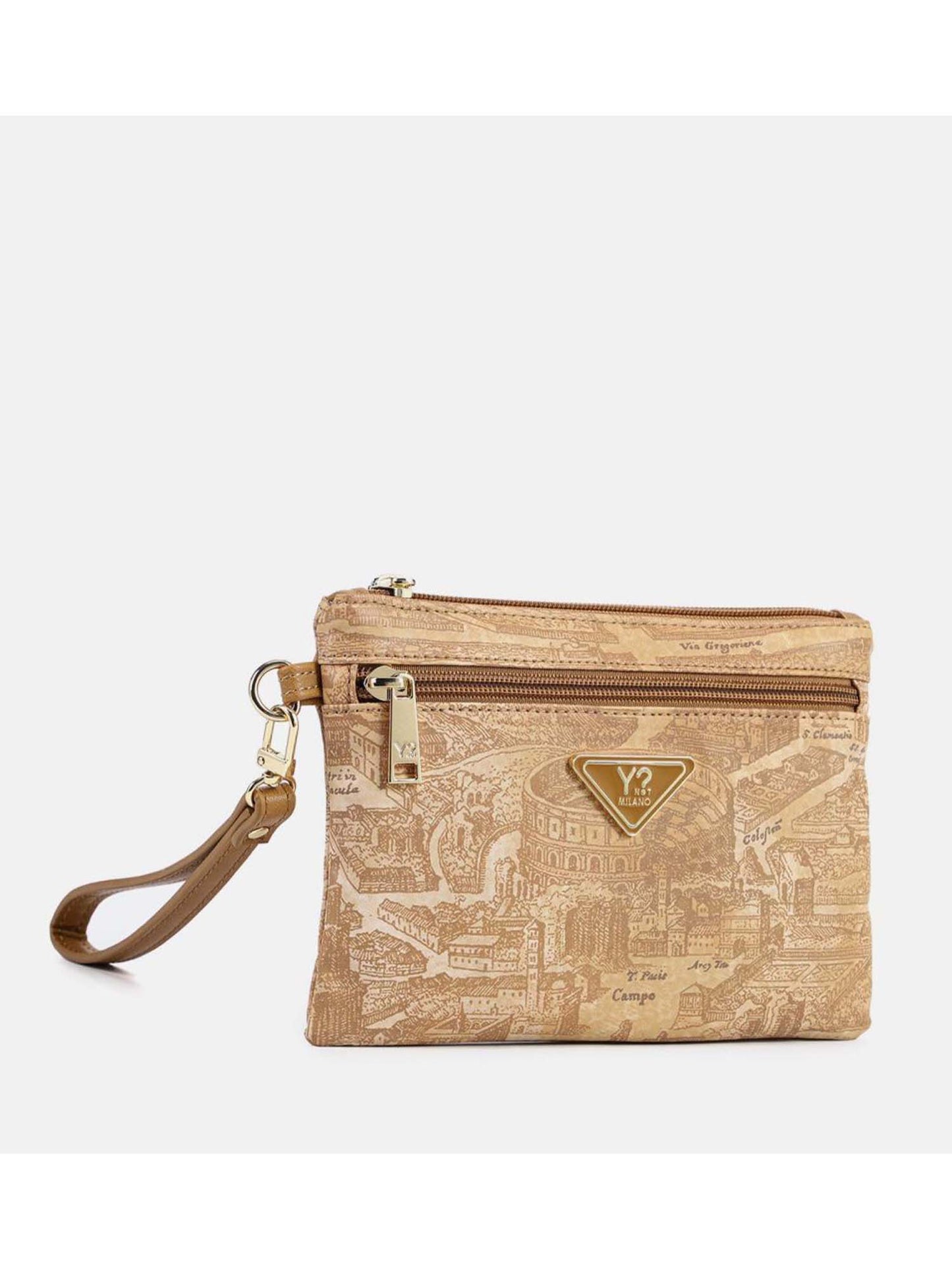 Pochette Y Not? Gum compatta donna color tan