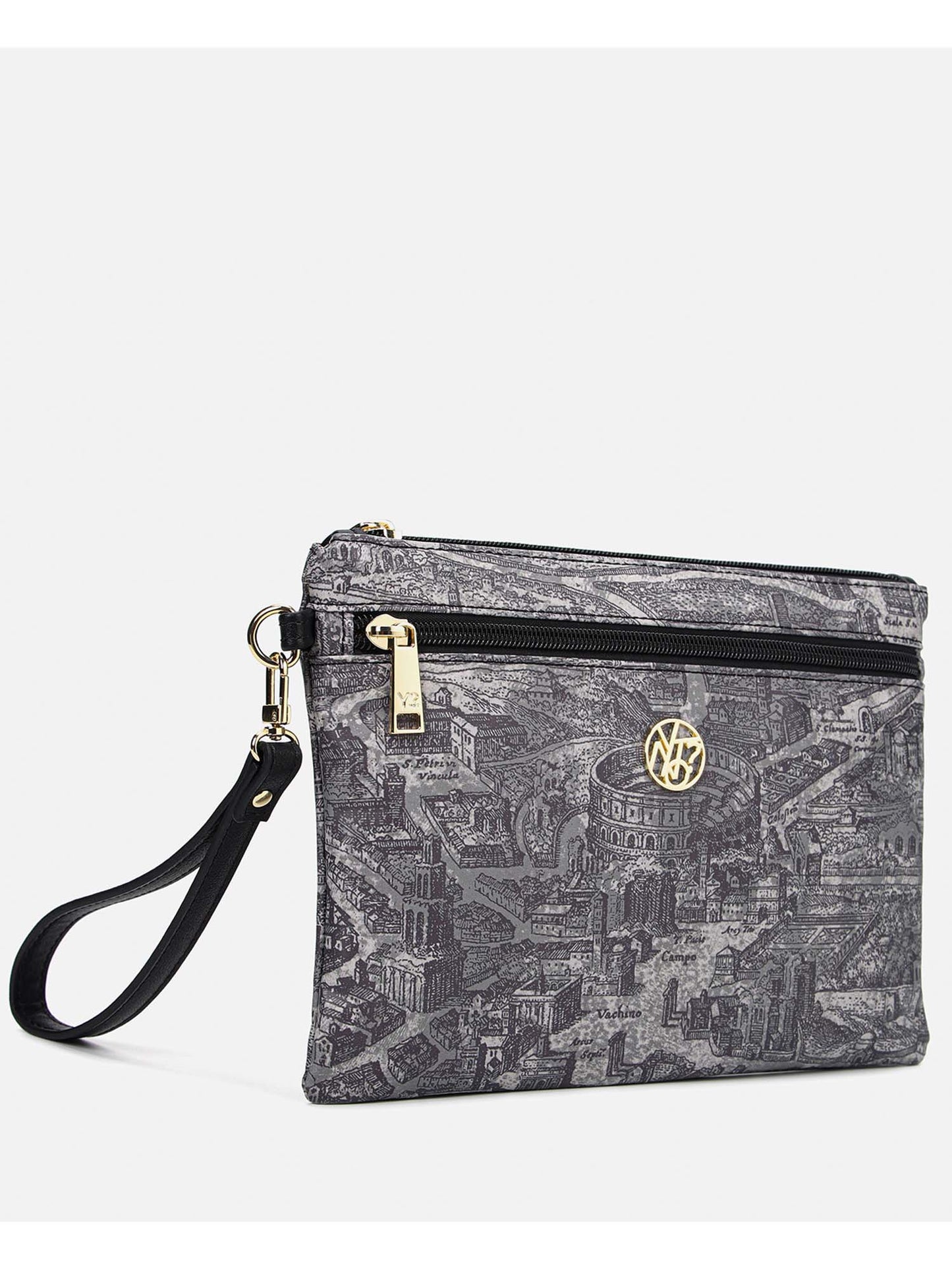 PORTATUTTO CON MANICO MEDIO YNOT? DA DONNA GRIGIO