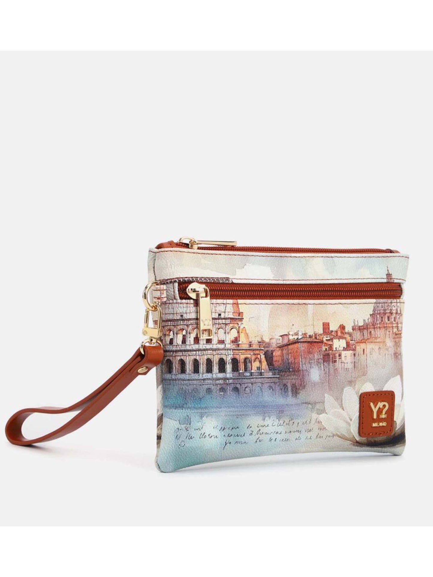 Y Not? Pocket Medium, pochette media marrone per donna