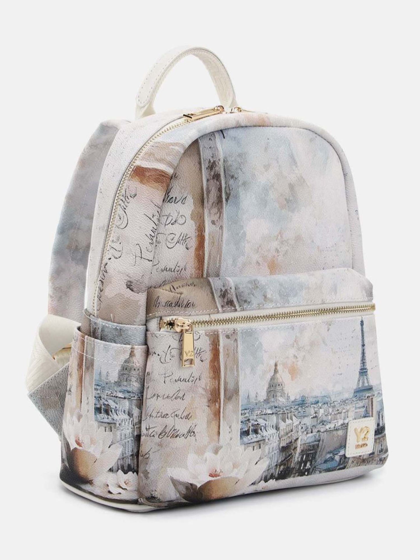 Zaino Y Not? YesBag Paris bianco femminile elegante e pratico