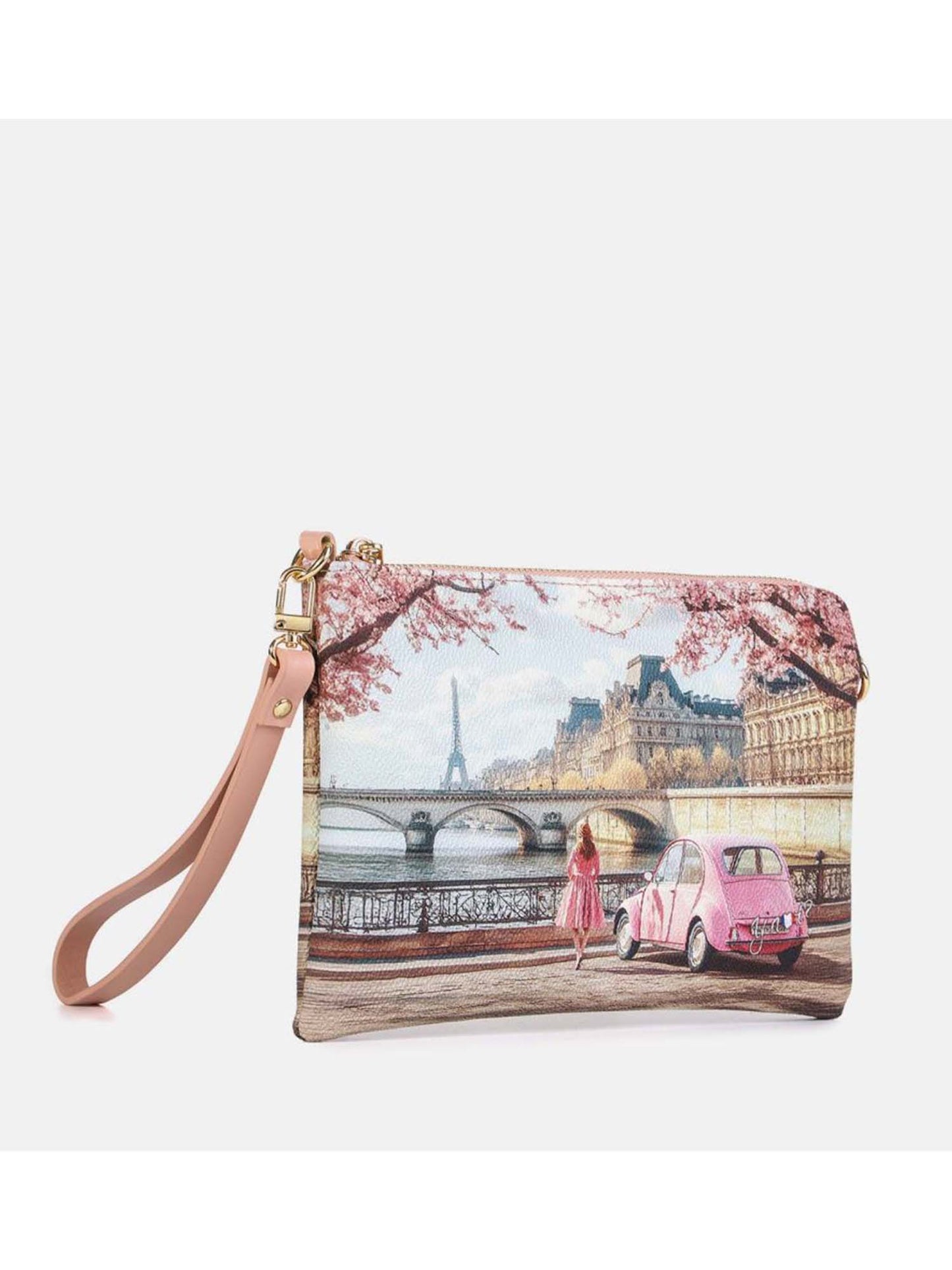 Y Not? Clutch rosa versatile e leggera da donna