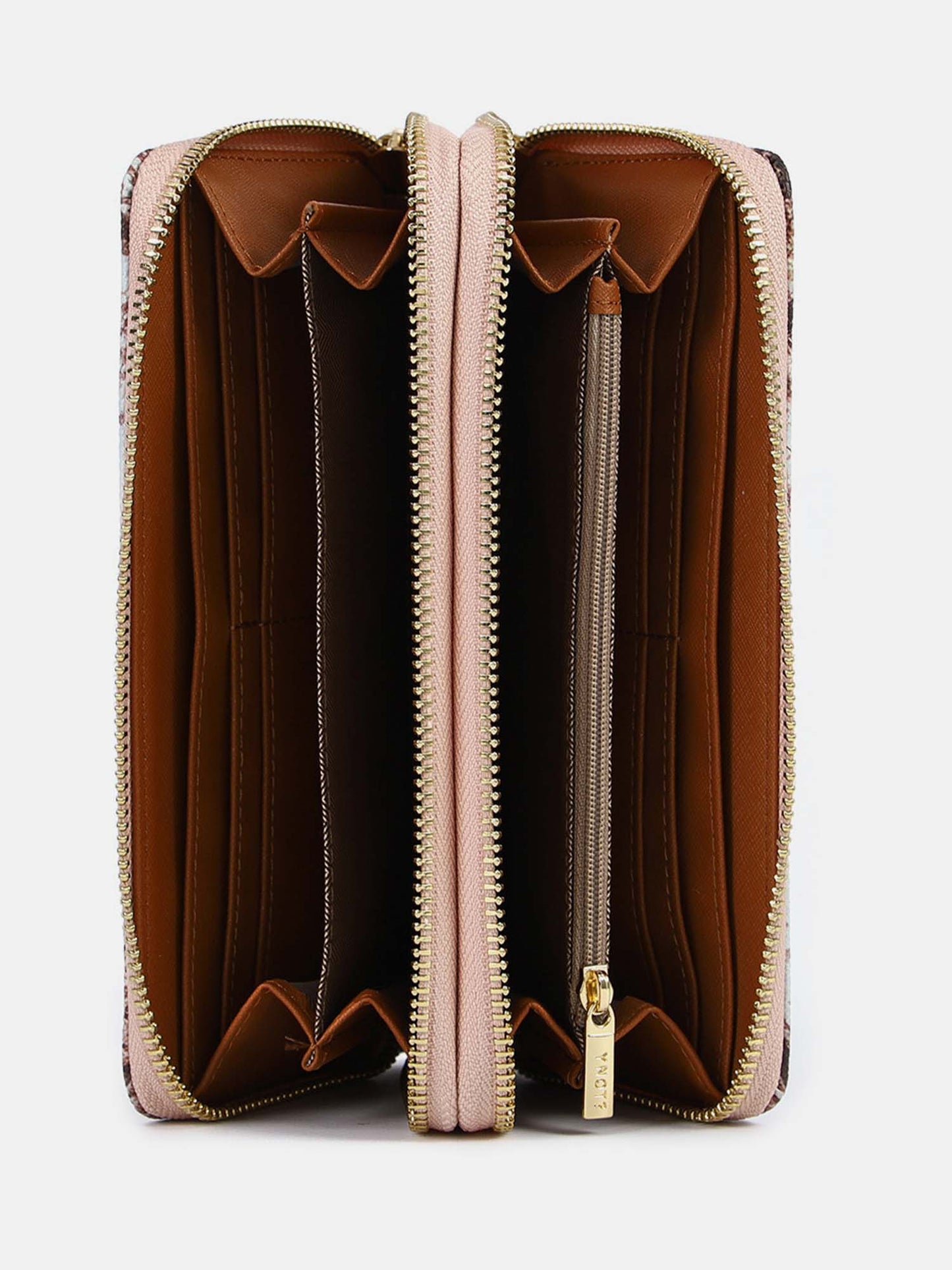 Y Not? Portafoglio piccolo da donna rosa con zip