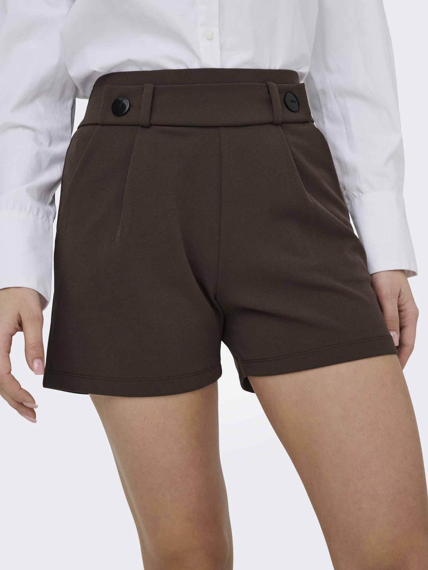 Shorts beige Jacqueline de Yong da donna con vita alta e stile casual