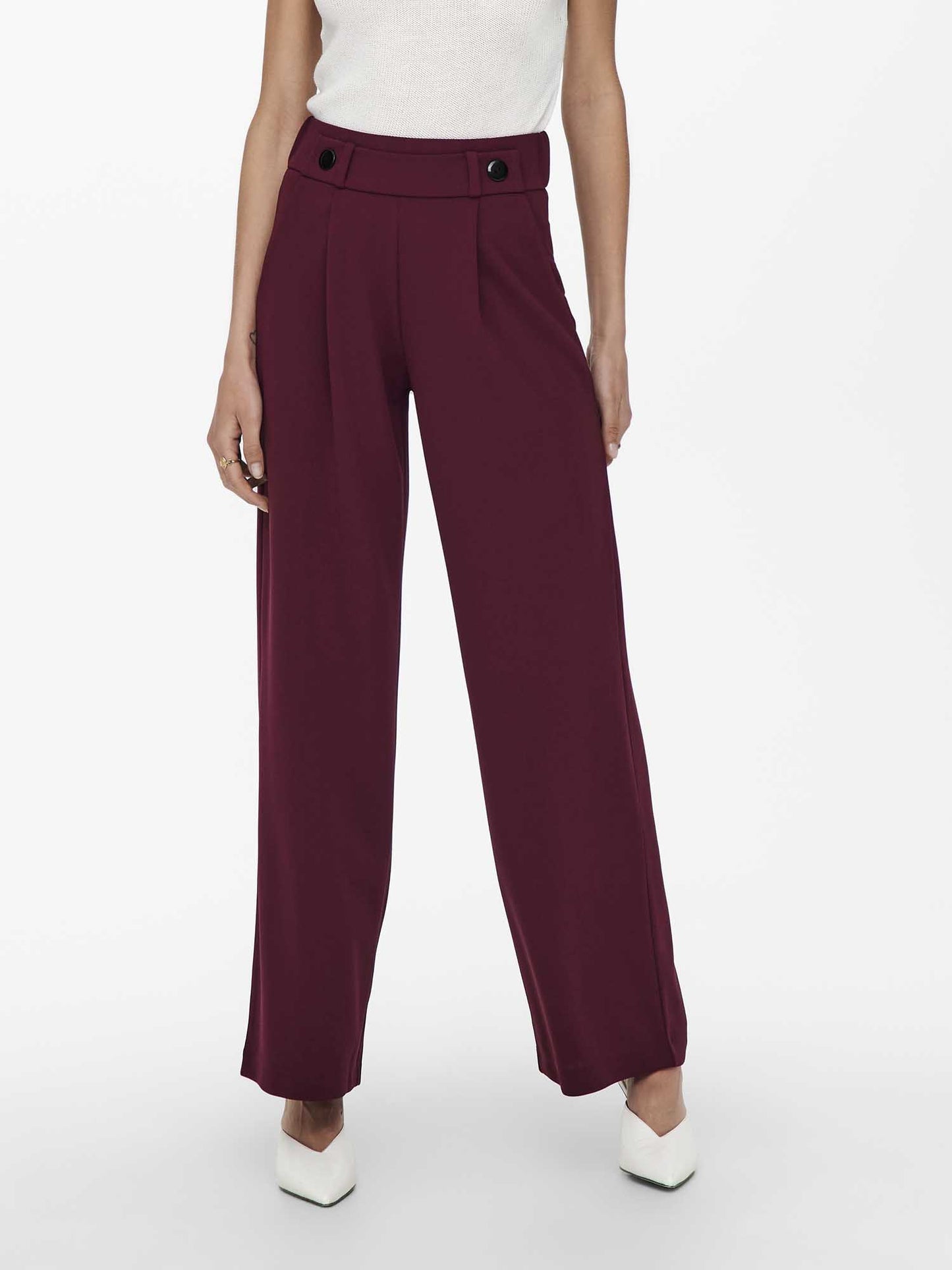 PANTALONE GEGGO WIDE LEG JACQUELINE DE YONG DA RAGAZZA VINO
