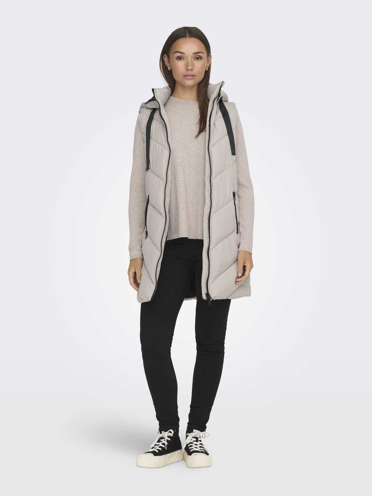 Jdy skylar life gilet da donna beige
