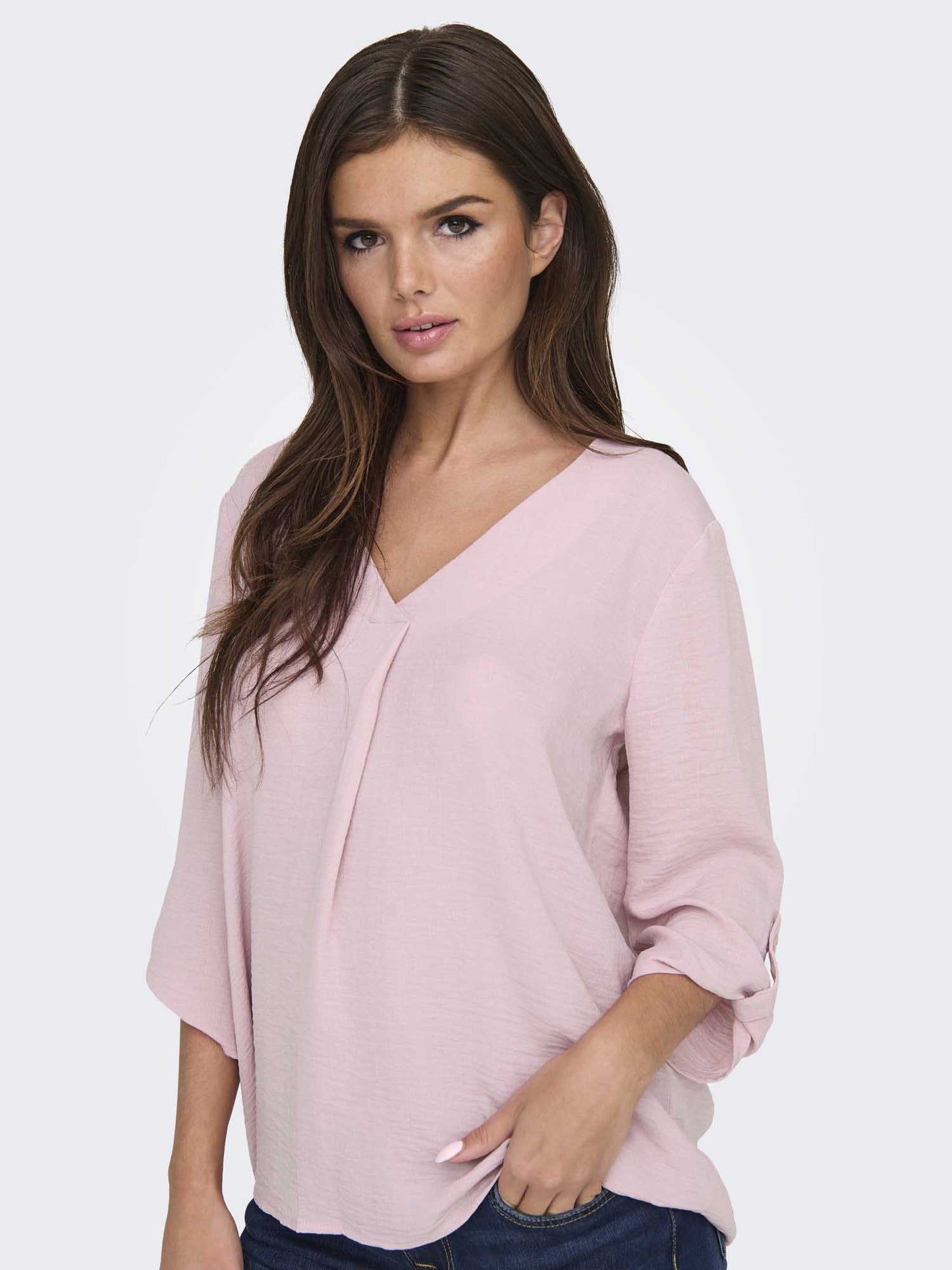 JDY DIVYA 3/4 TOP - ROSA