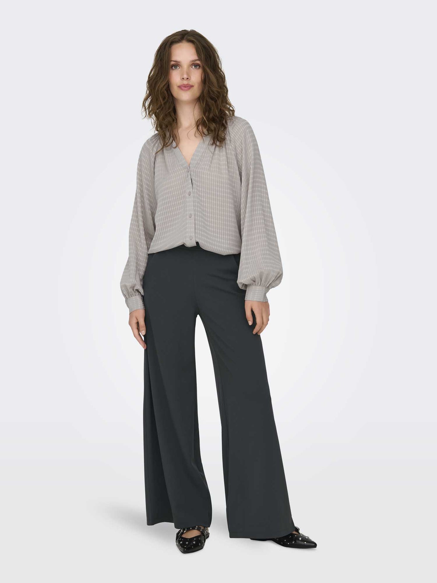 Jacqueline de Yong Tanja pantaloni palazzo flare neri da donna