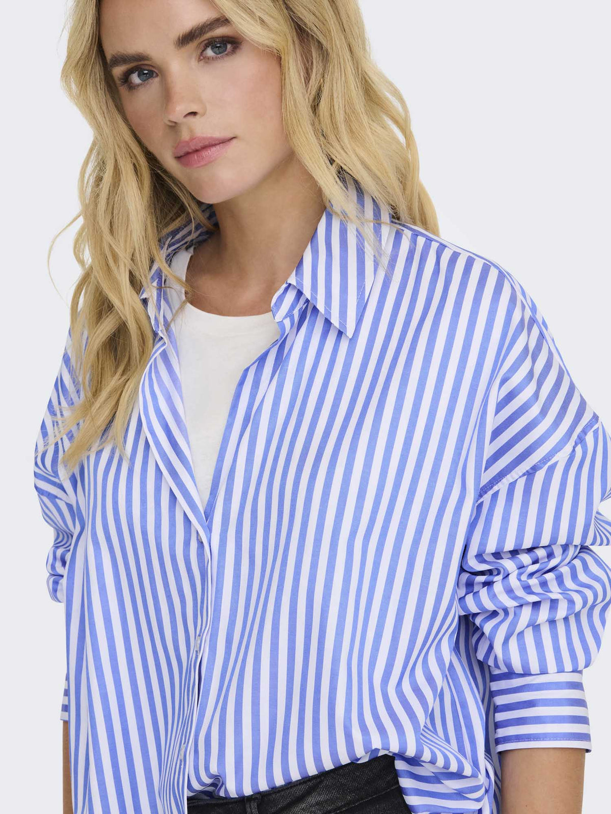 Jdy vesper camicia da donna bianco-blu