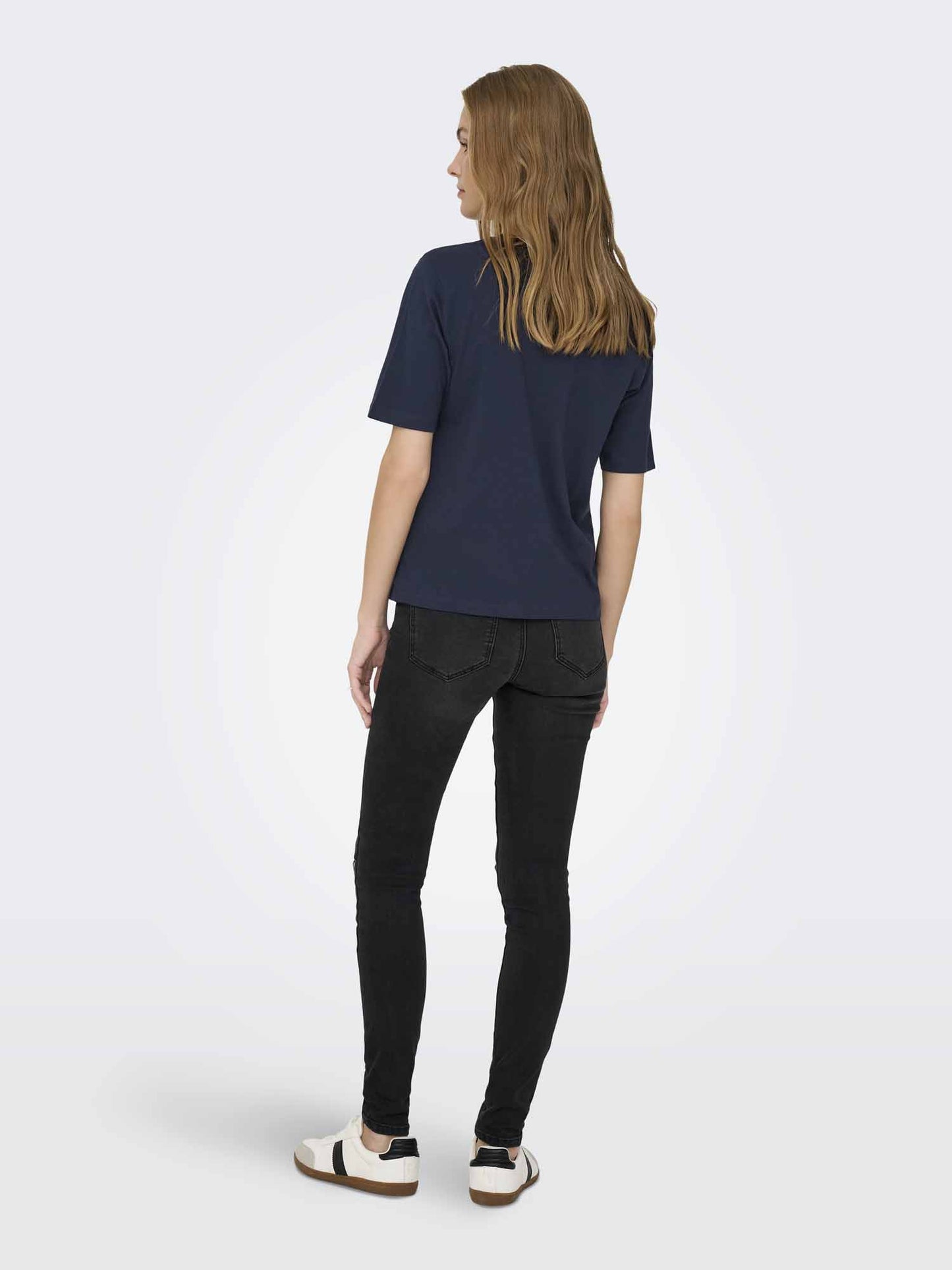 Jacqueline de Yong Rex, t-shirt maniche corte blu donna casual
