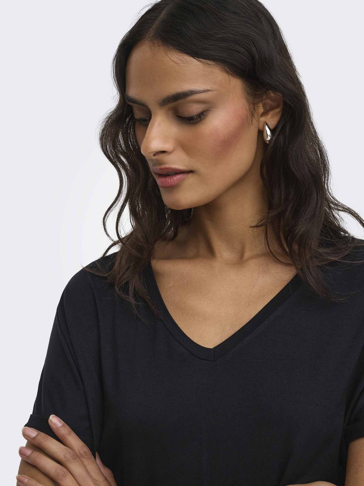 Jdy sissy t-shirt da donna nero