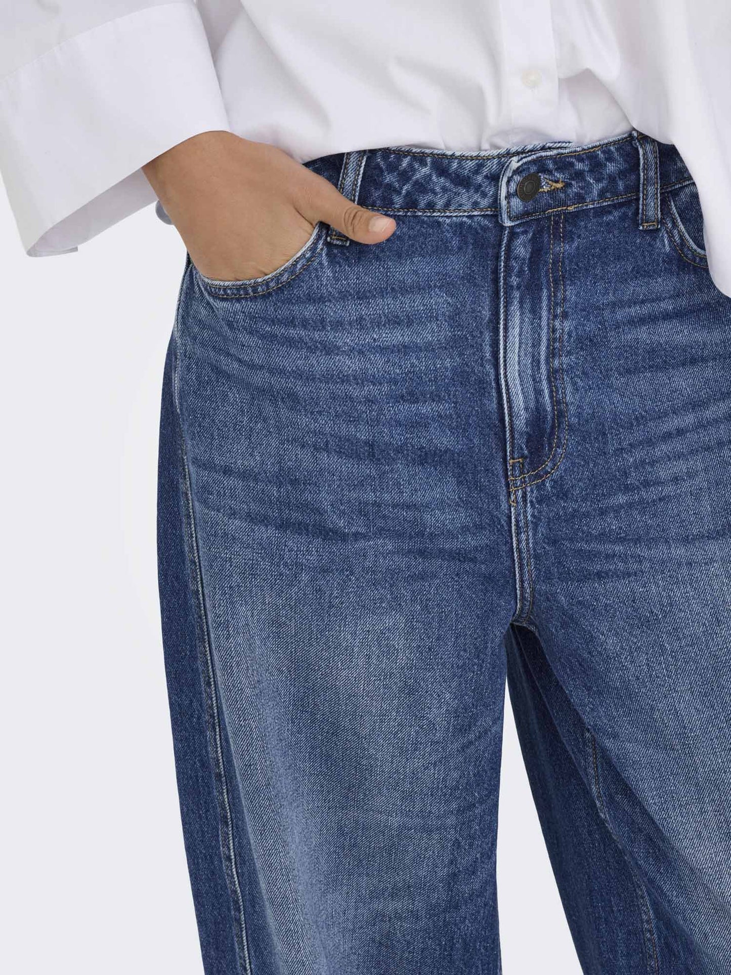 Jeans Susie Mid Waist Barrel in denim per donna