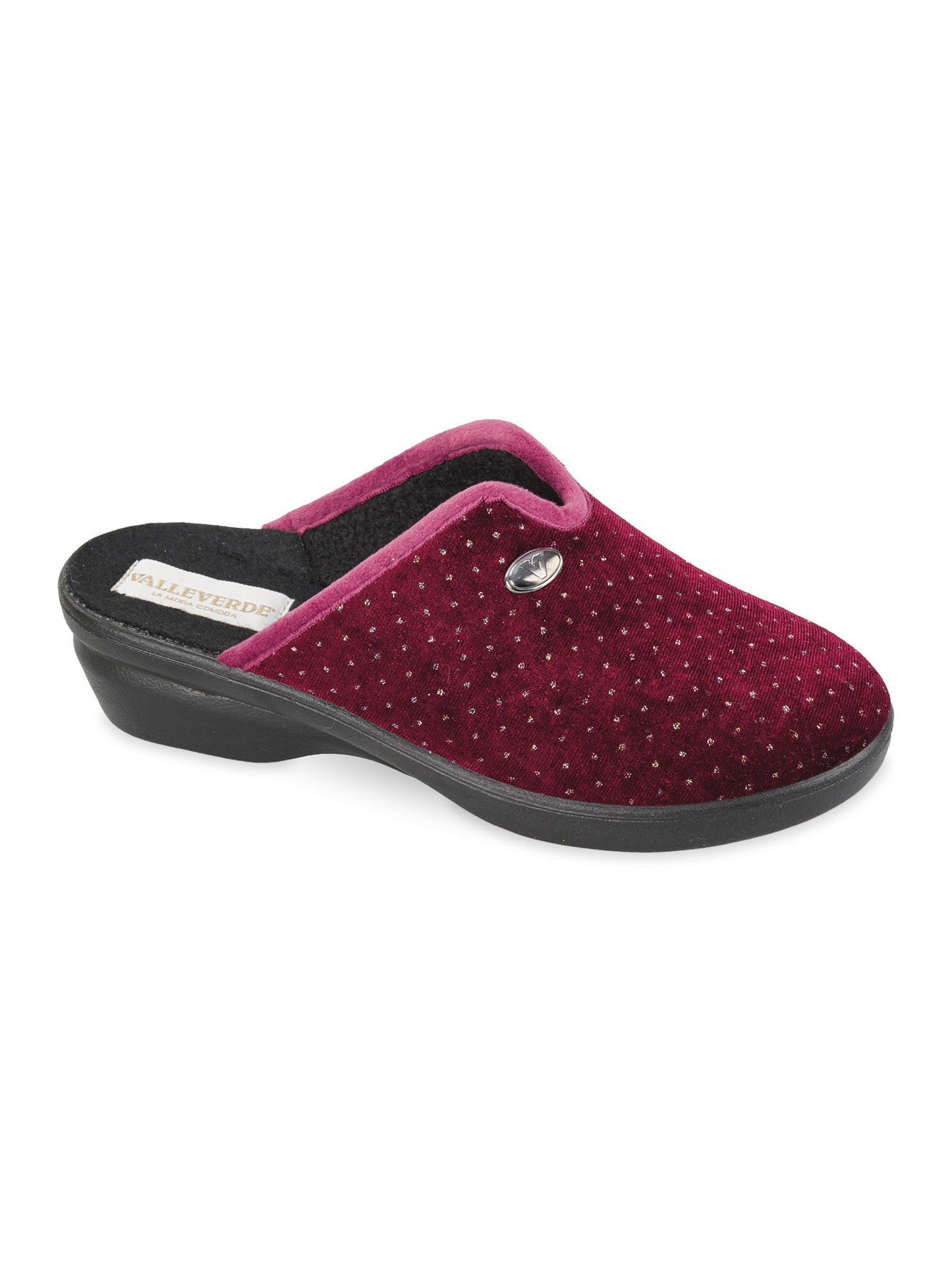 CIABATTA CON STRASS VALLEVERDE DONNA BORDEAUX
