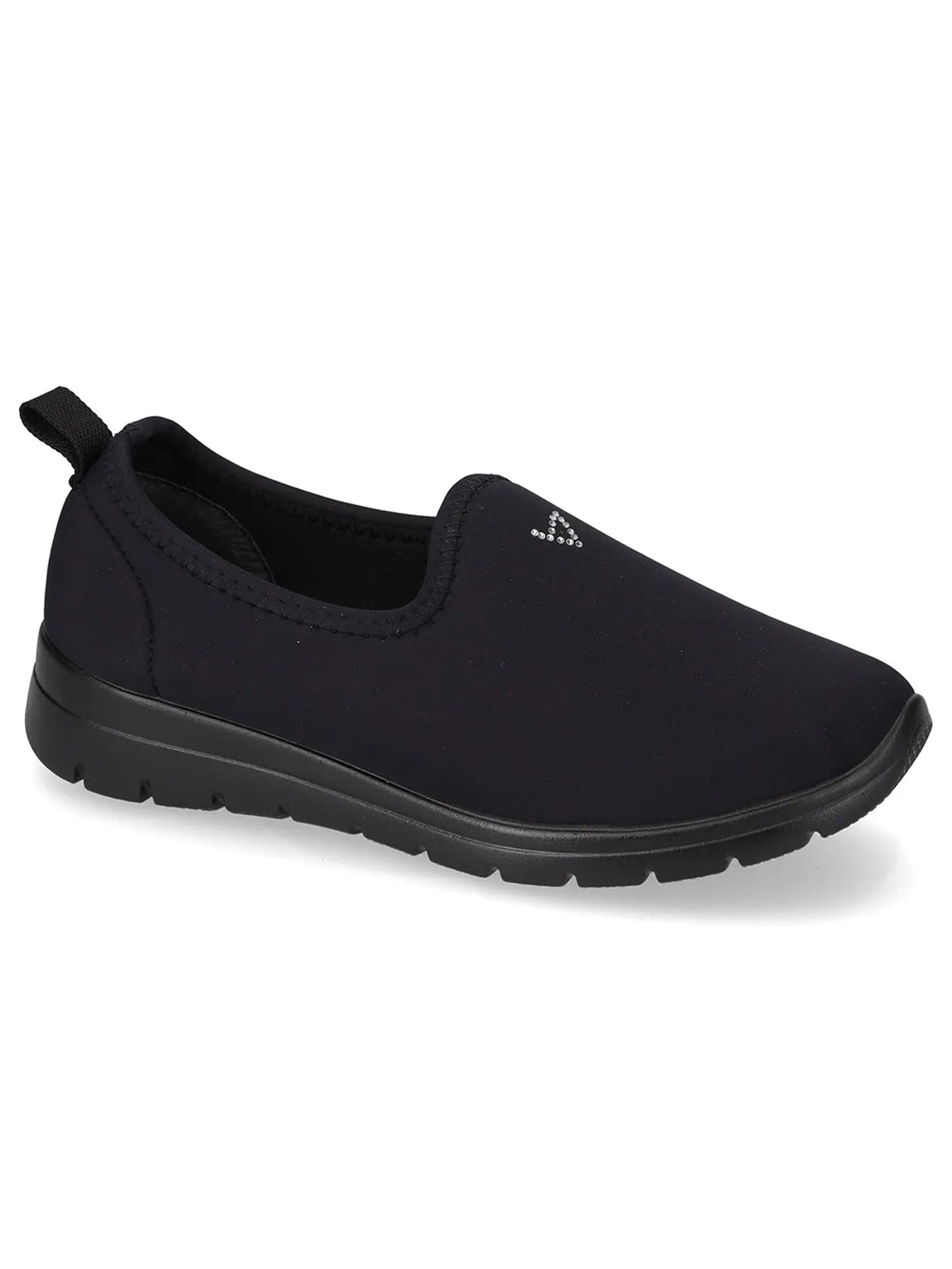 Valleverde slip-on donna nere, calzatura comoda e versatile