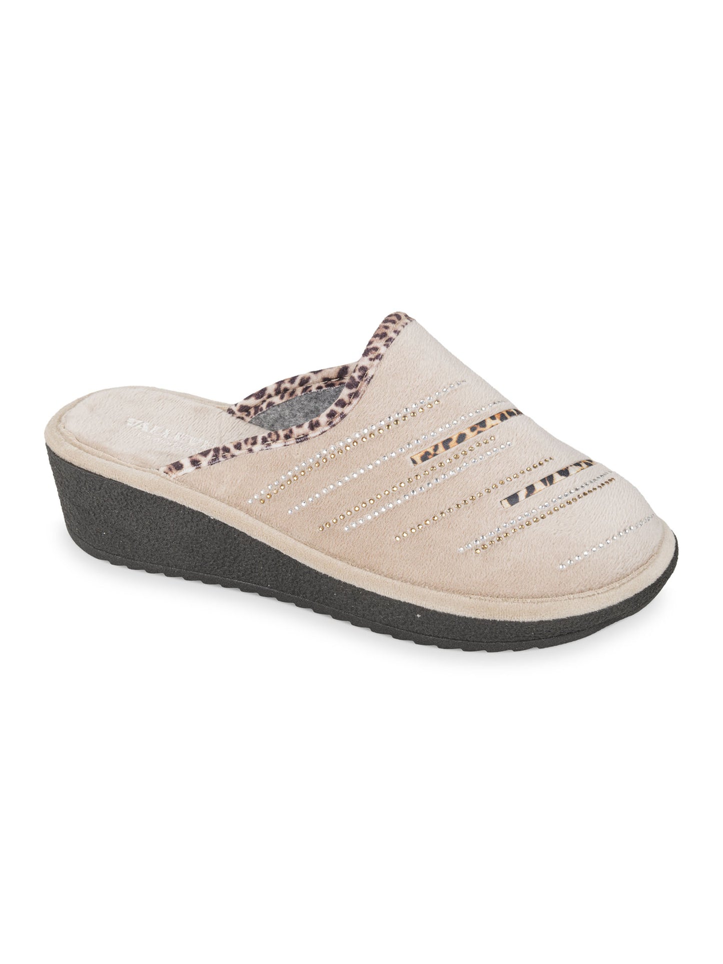 CIABATTA CON STRASS VALLEVERDE DONNA BEIGE