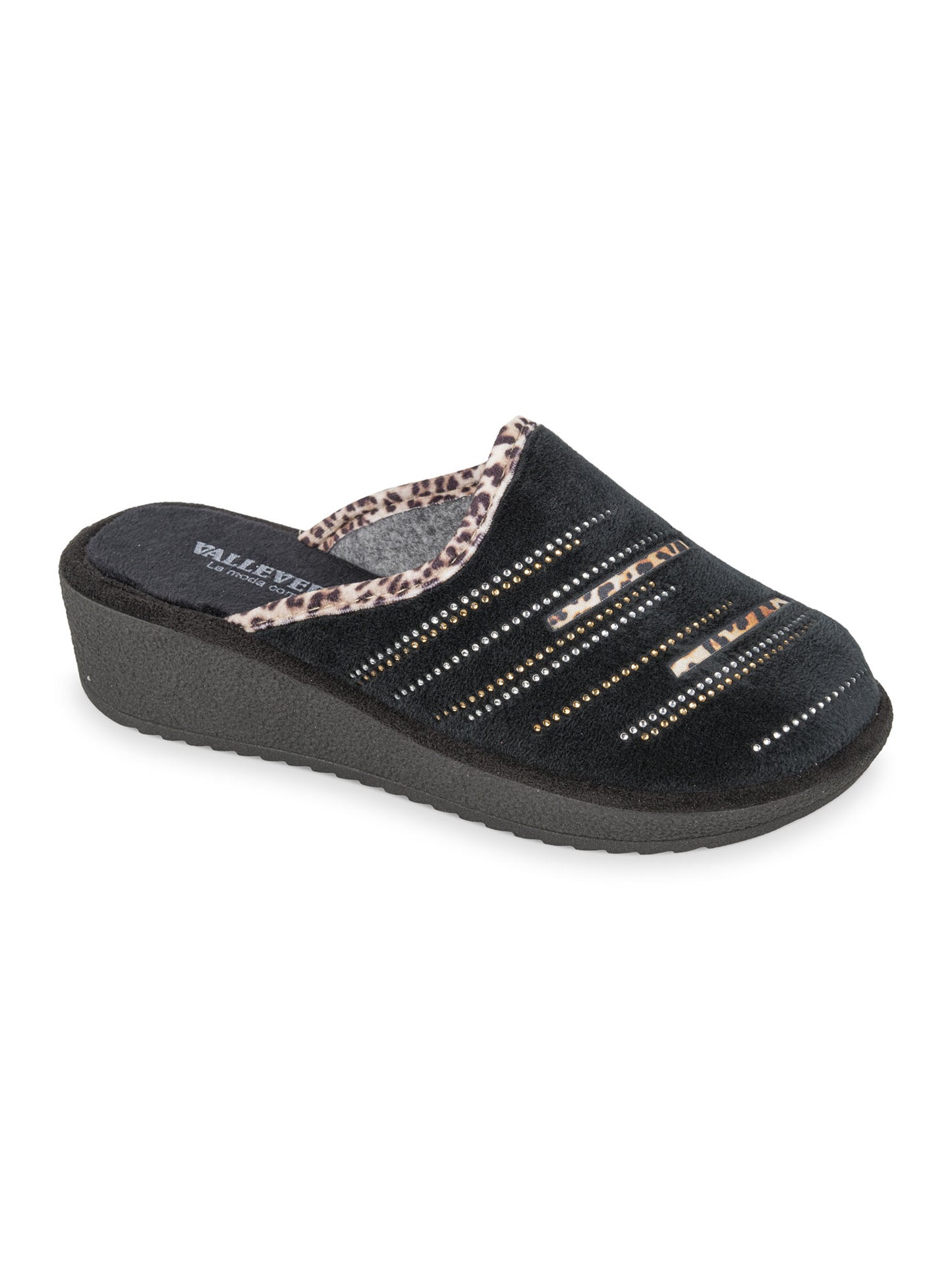 CIABATTA CON STRASS VALLEVERDE DONNA NERO