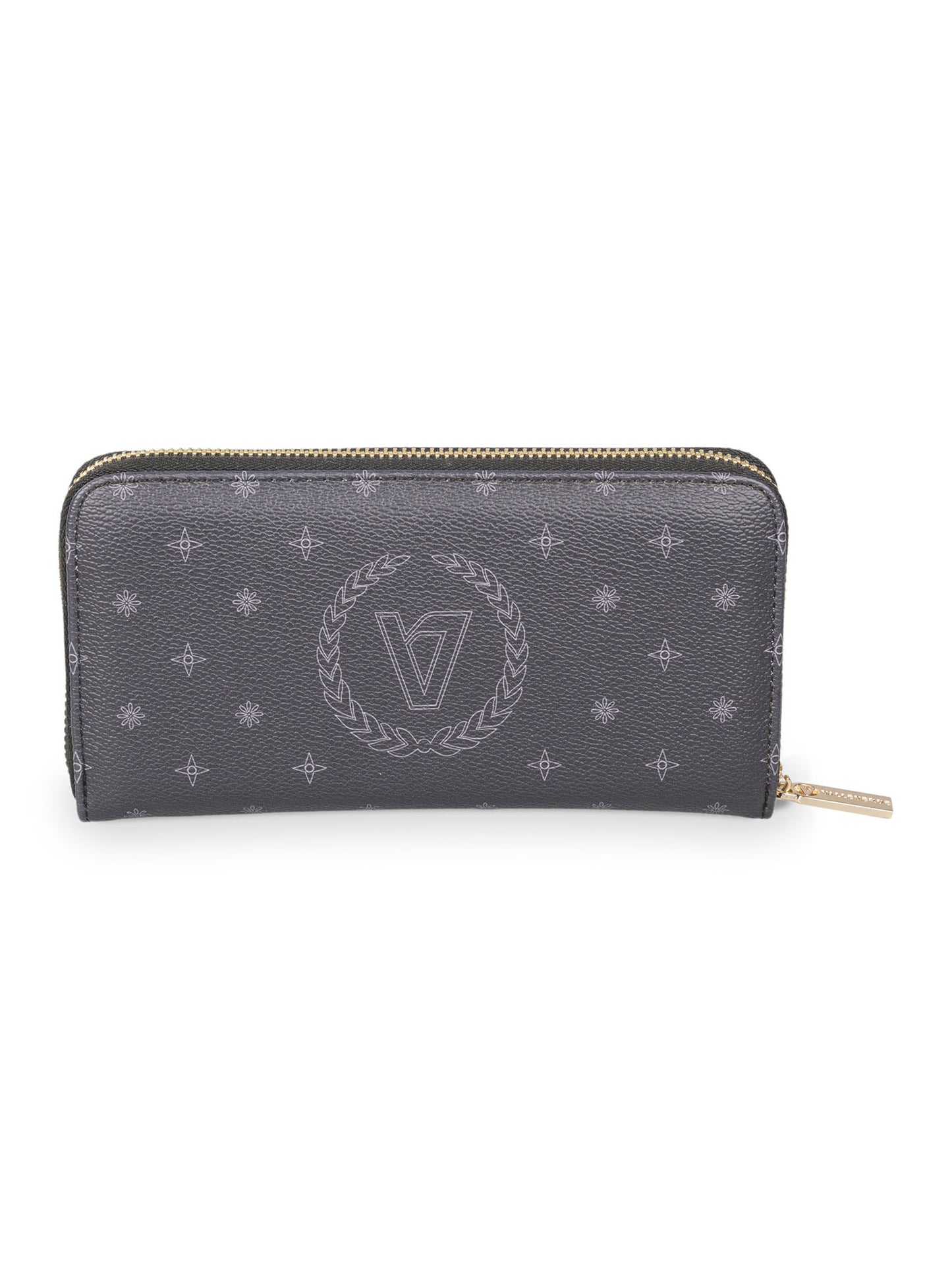 PORTAFOGLI MONOGRAMMA CON ZIP VALLEVERDE DONNA NERO