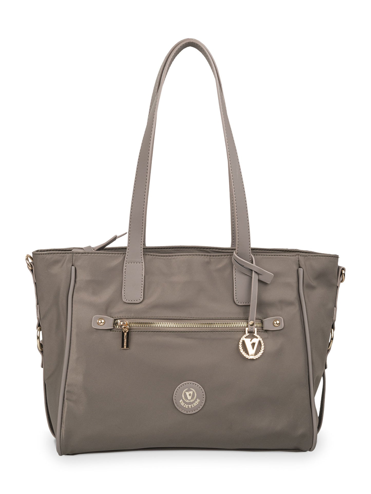 Valleverde tote bag donna in tessuto e sintetico fango casual