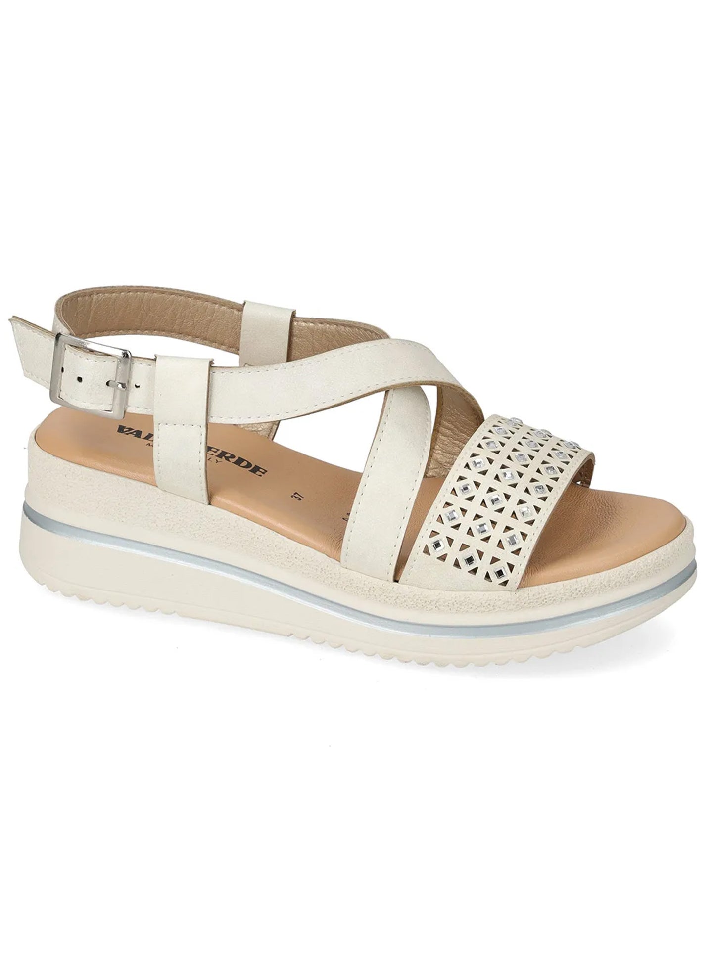 Sandalo Valleverde bianco donna per la primavera-estate