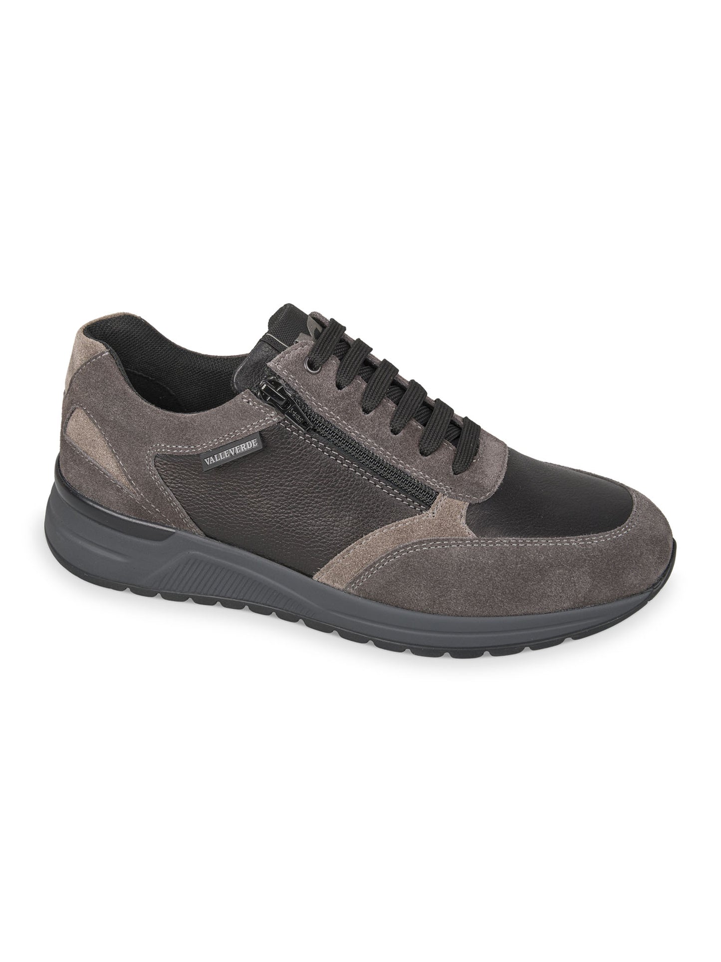 SNEAKERS CON ZIP VALLEVERDE UOMO MARRONE-NERO