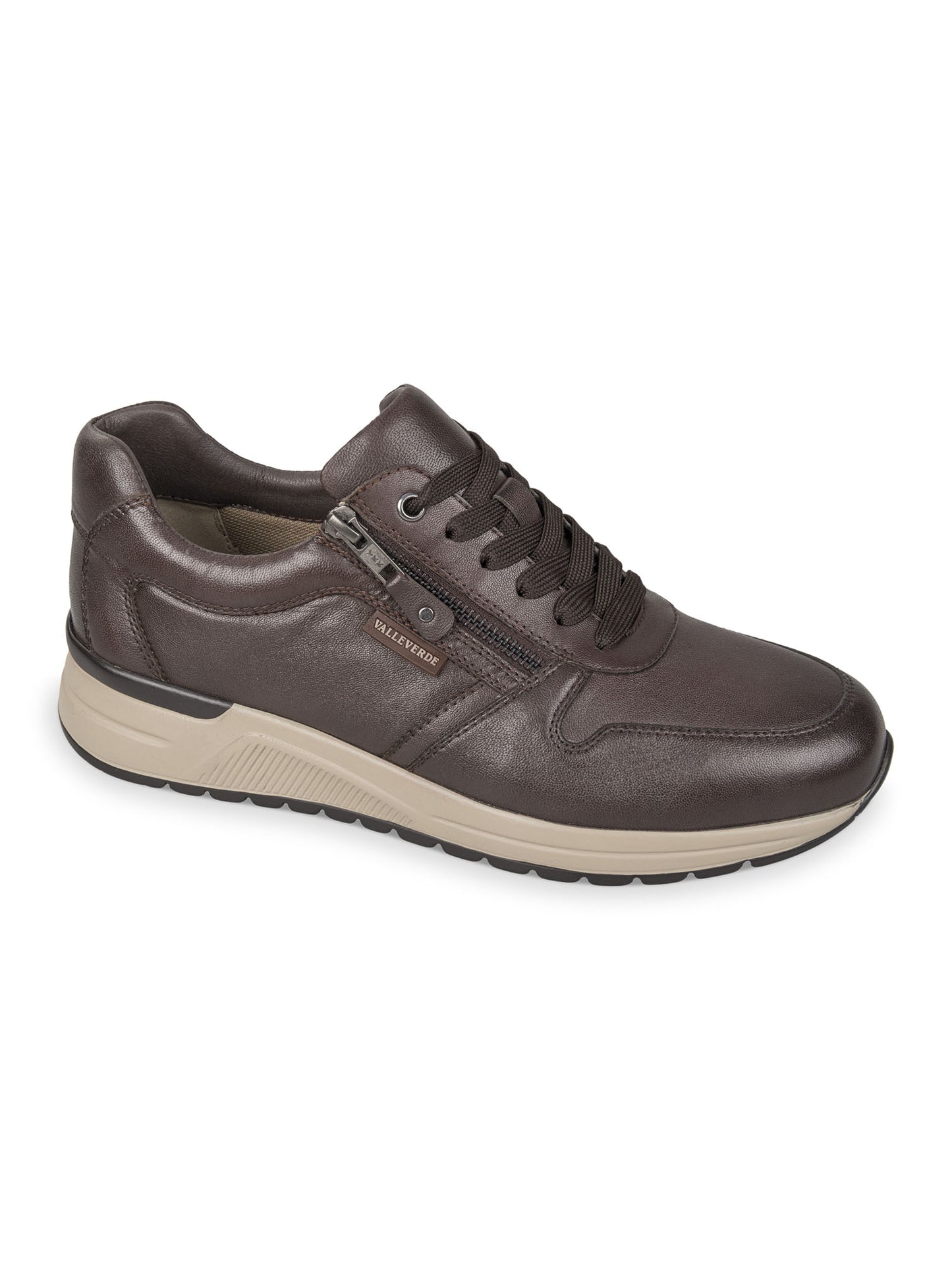 SNEAKERS CON ZIP VALLEVERDE UOMO MARRONE