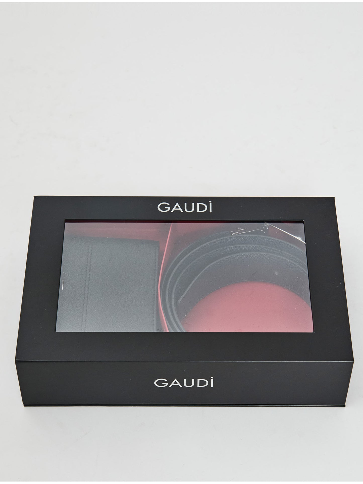 BOX PORTAFOGLIO + CINTURA GAUDI' DA UOMO NERO BLU