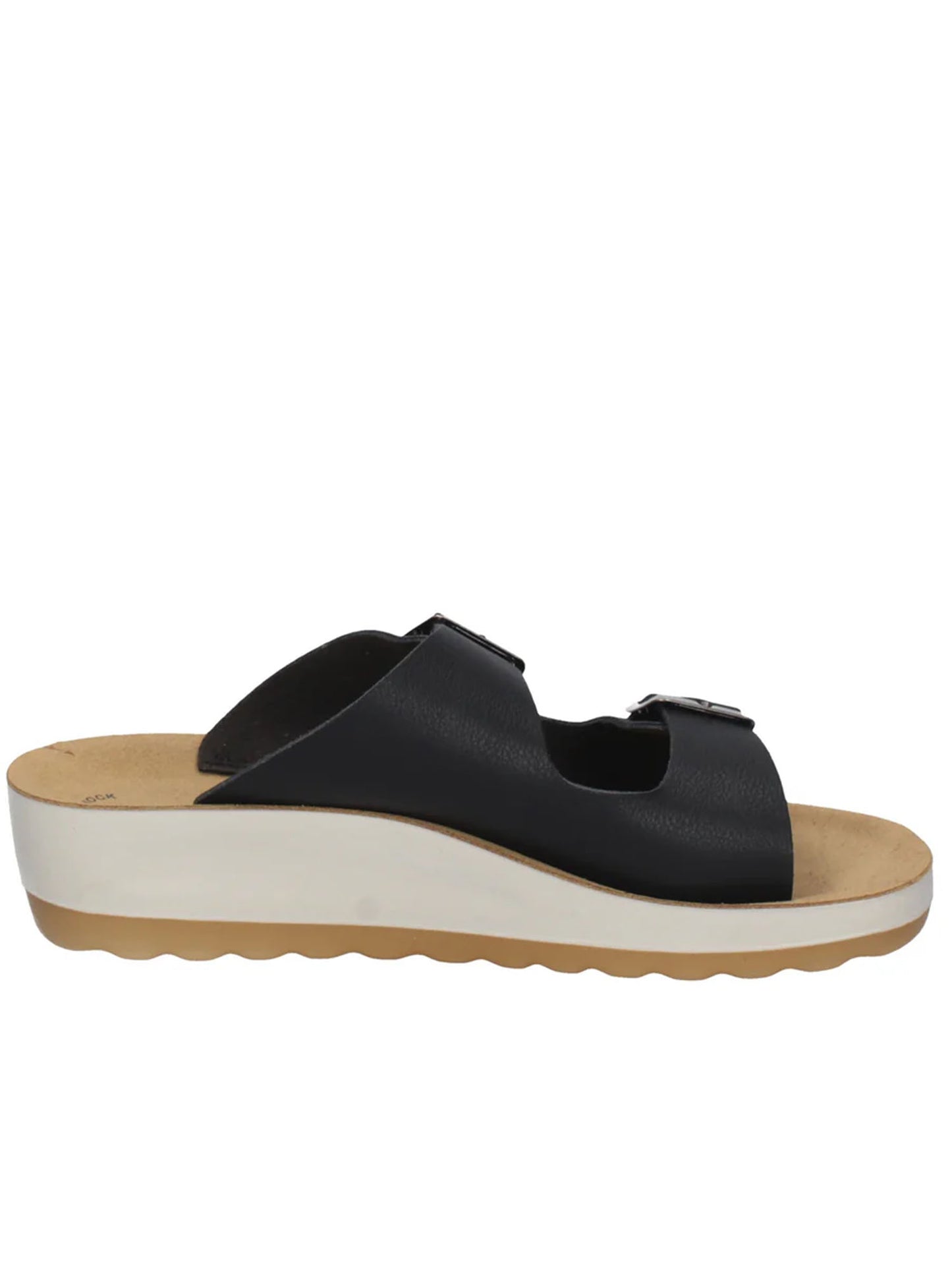 Fly Flot 42 G64 2C, sandalo donna nero comodo e traspirante