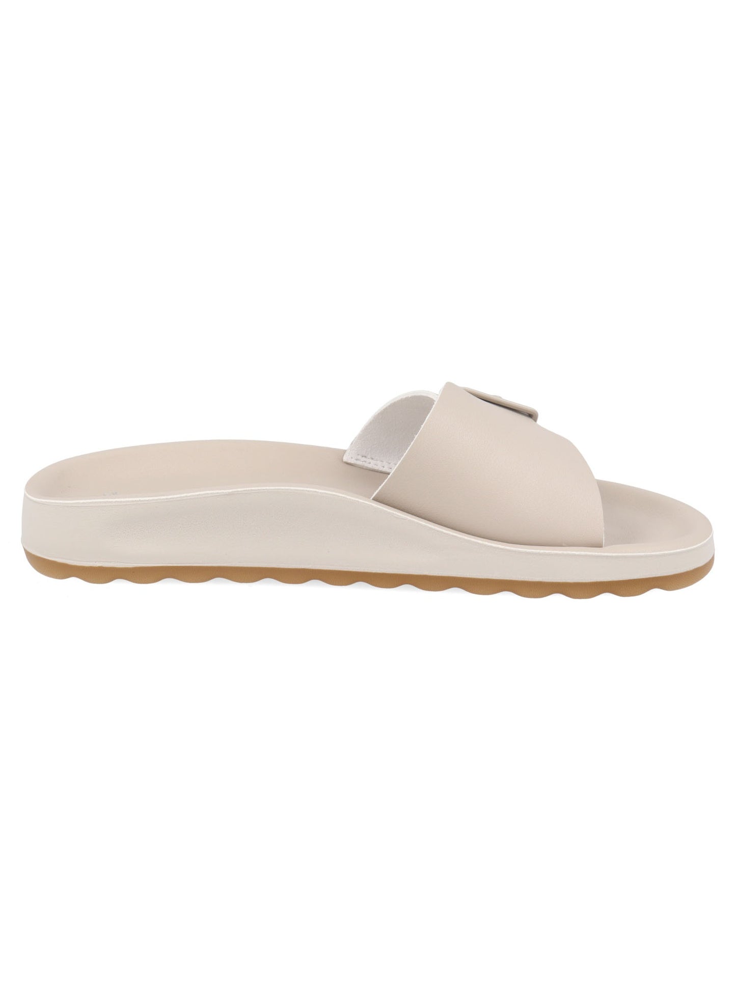 Sandalo Fly Flot da donna beige con fibbia regolabile per uso quotidiano