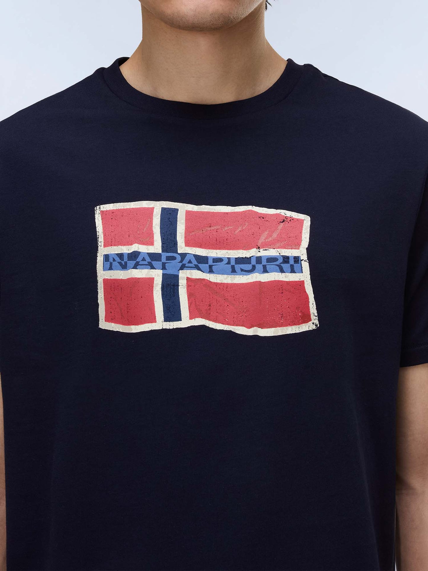 Napapijri S-Mahsa, t-shirt uomo blu in cotone