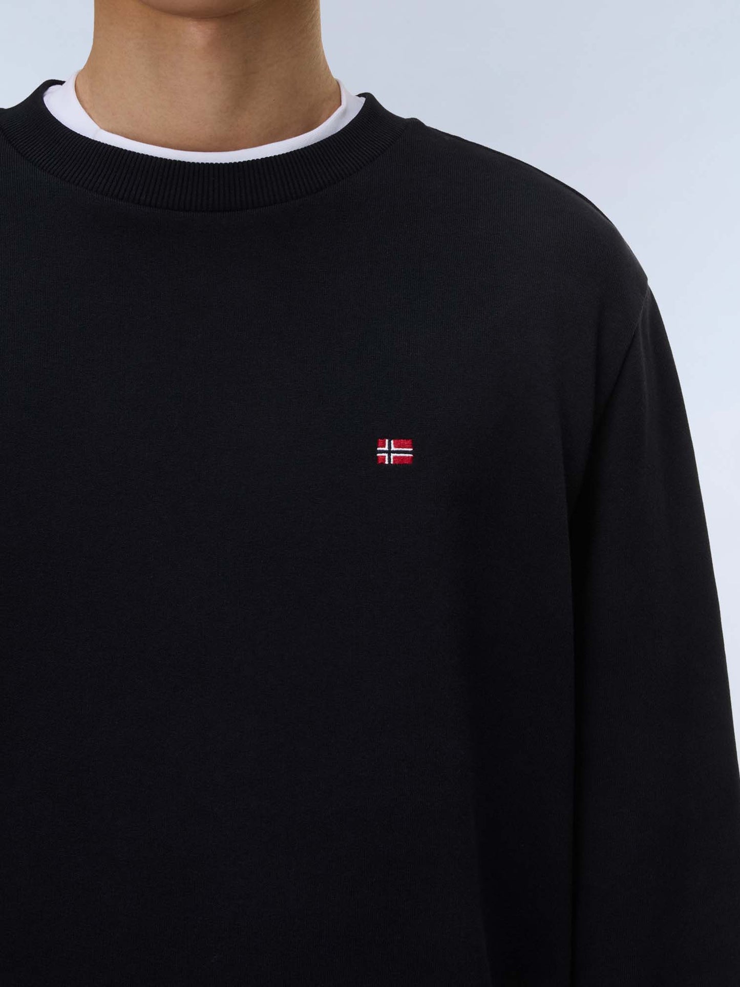 Felpa Balis Crew con girocollo da uomo in lycra nera